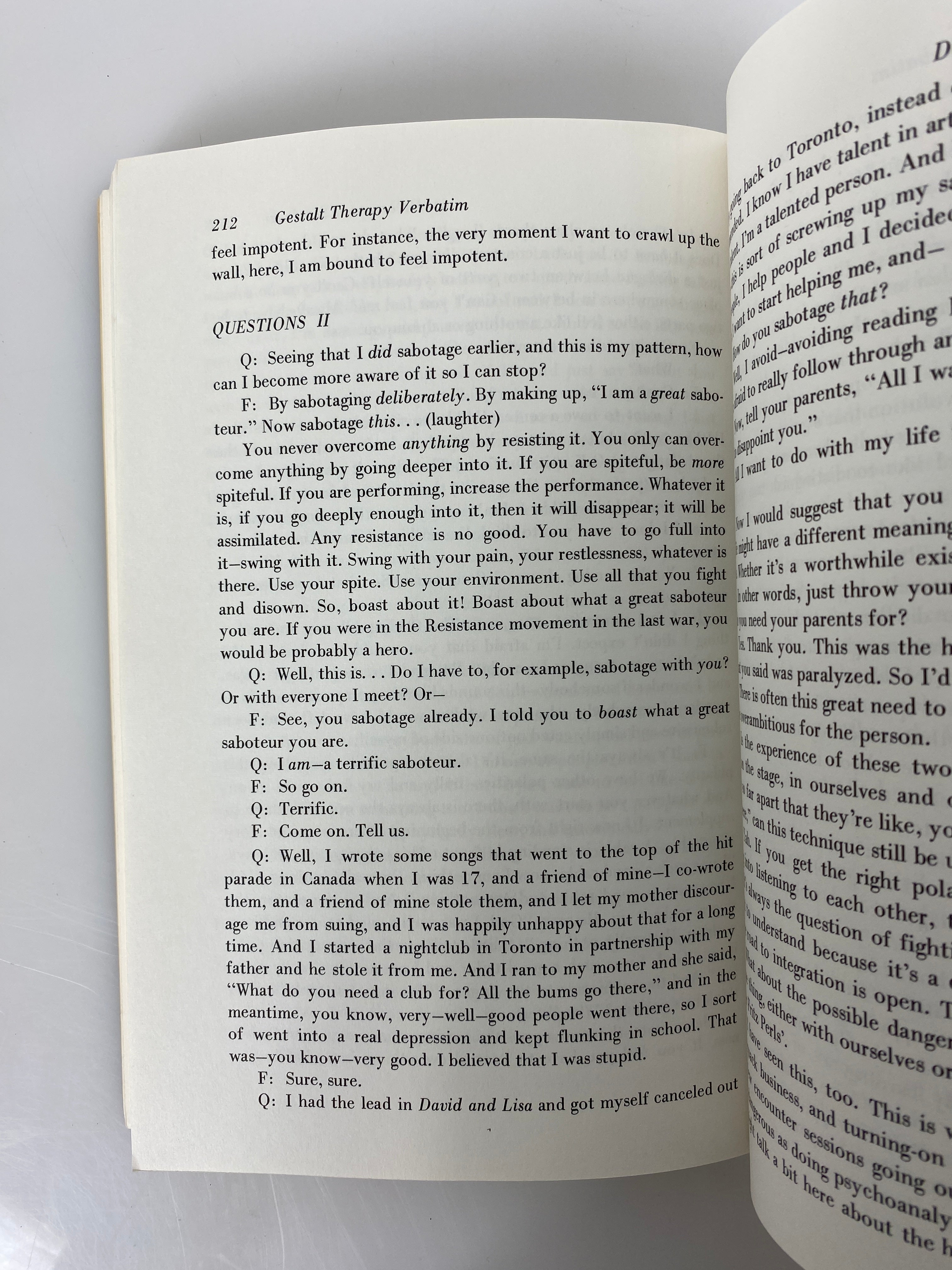 2 Volumes of Gestalt Therapy Perls/Hefferline/Goodman 1965-1969 Vintage SC