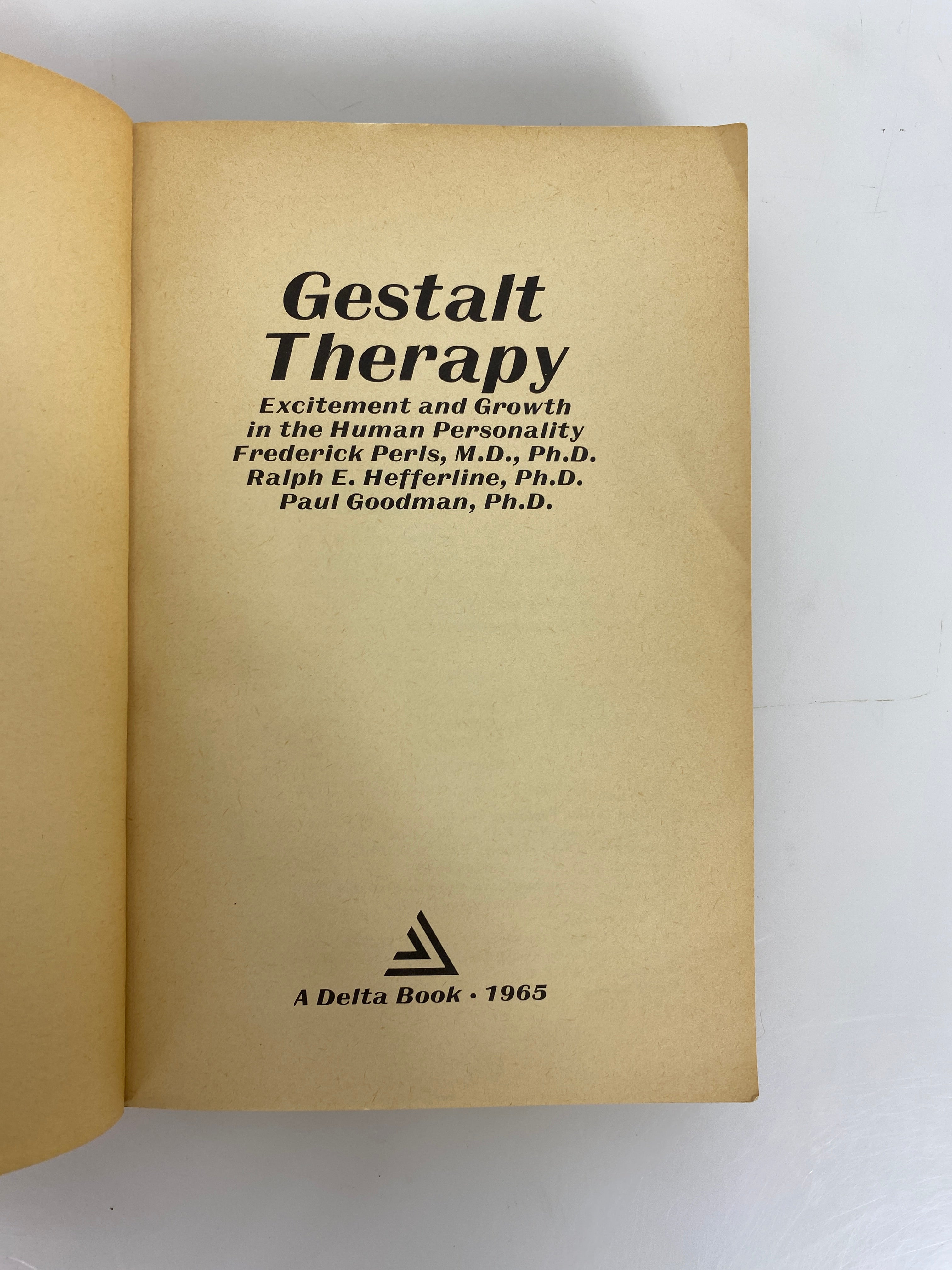 2 Volumes of Gestalt Therapy Perls/Hefferline/Goodman 1965-1969 Vintage SC