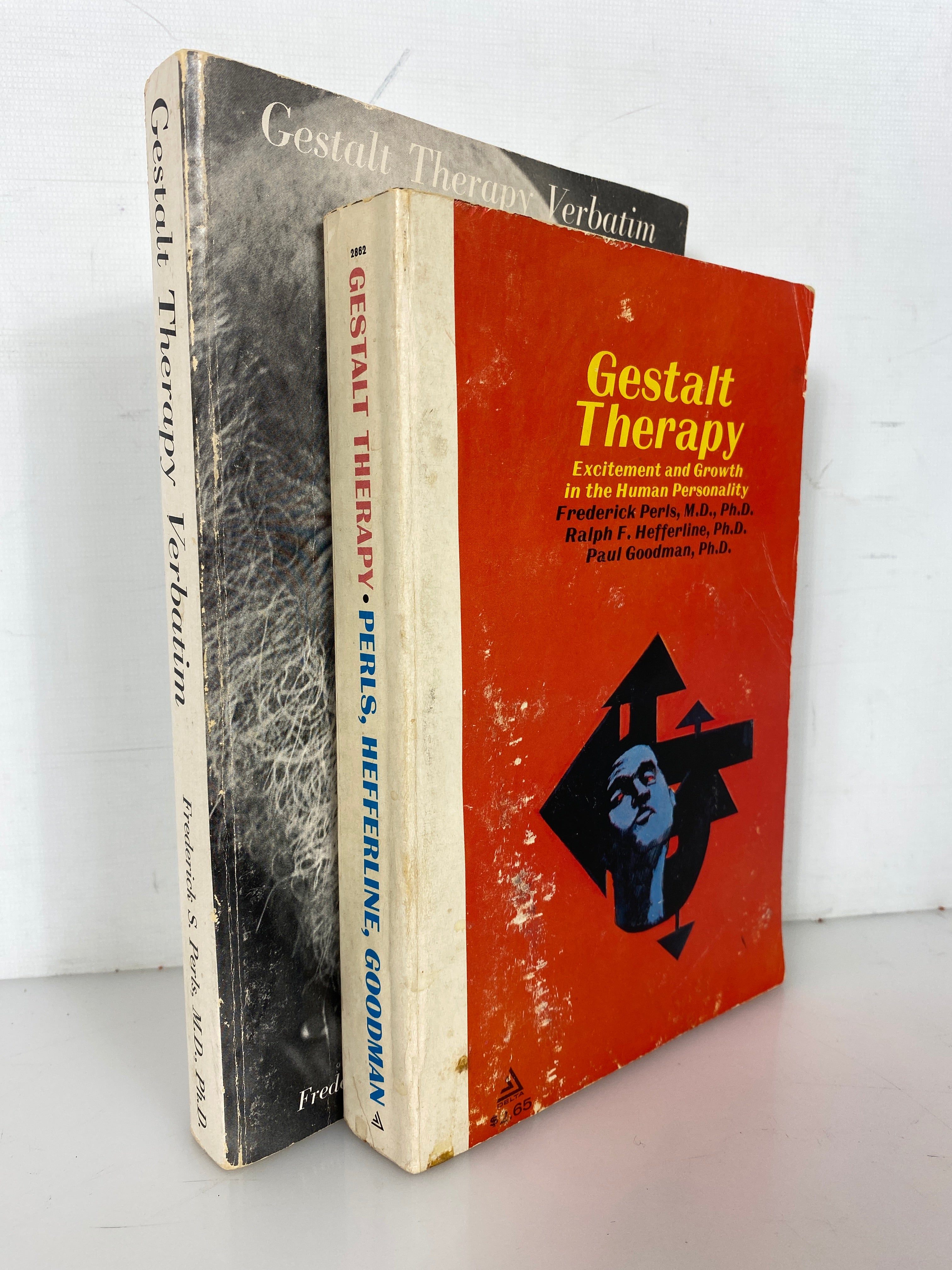 2 Volumes of Gestalt Therapy Perls/Hefferline/Goodman 1965-1969 Vintage SC