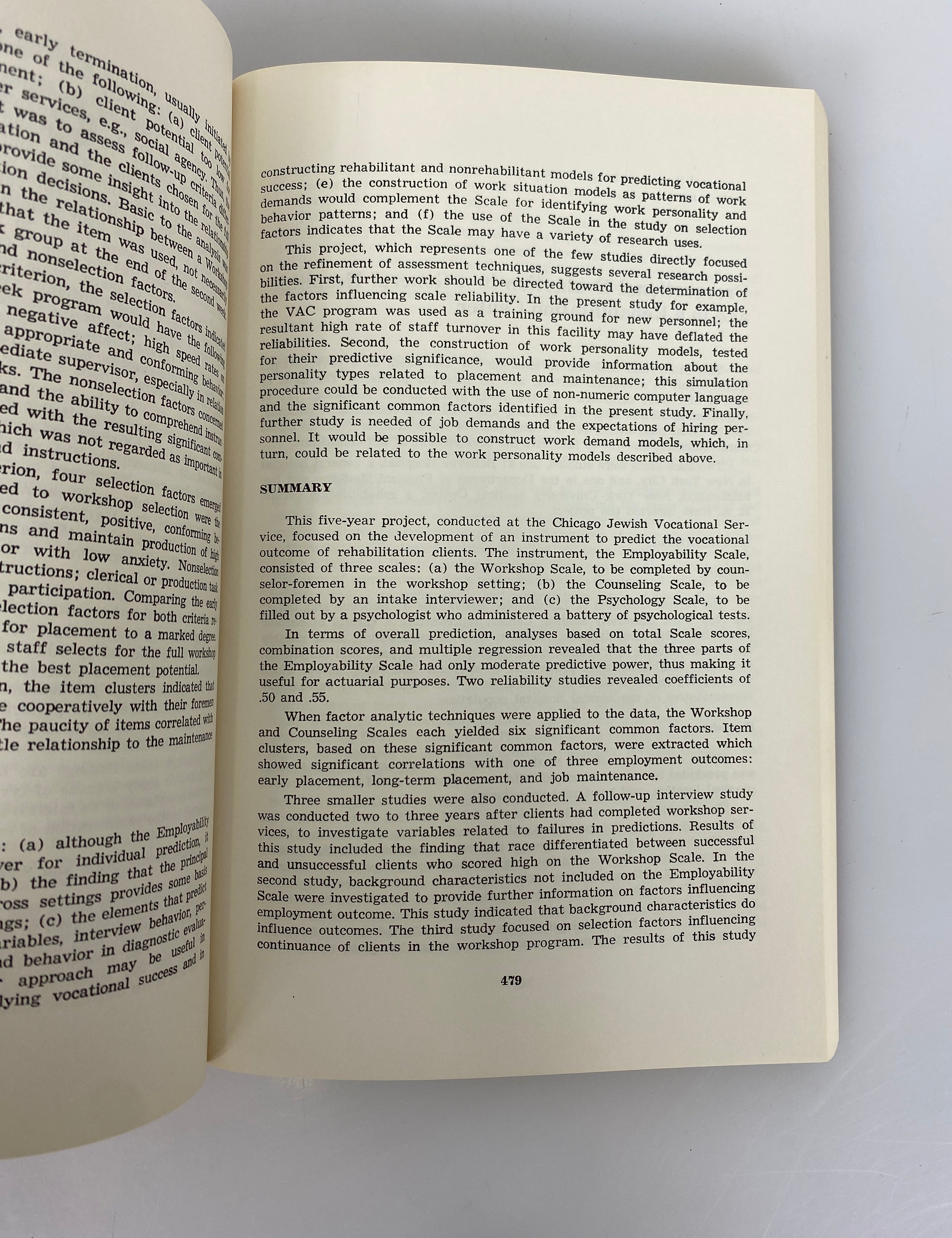 2 Volumes: Rehabilitation Research/A History of Vocational Rehabilitation 1968