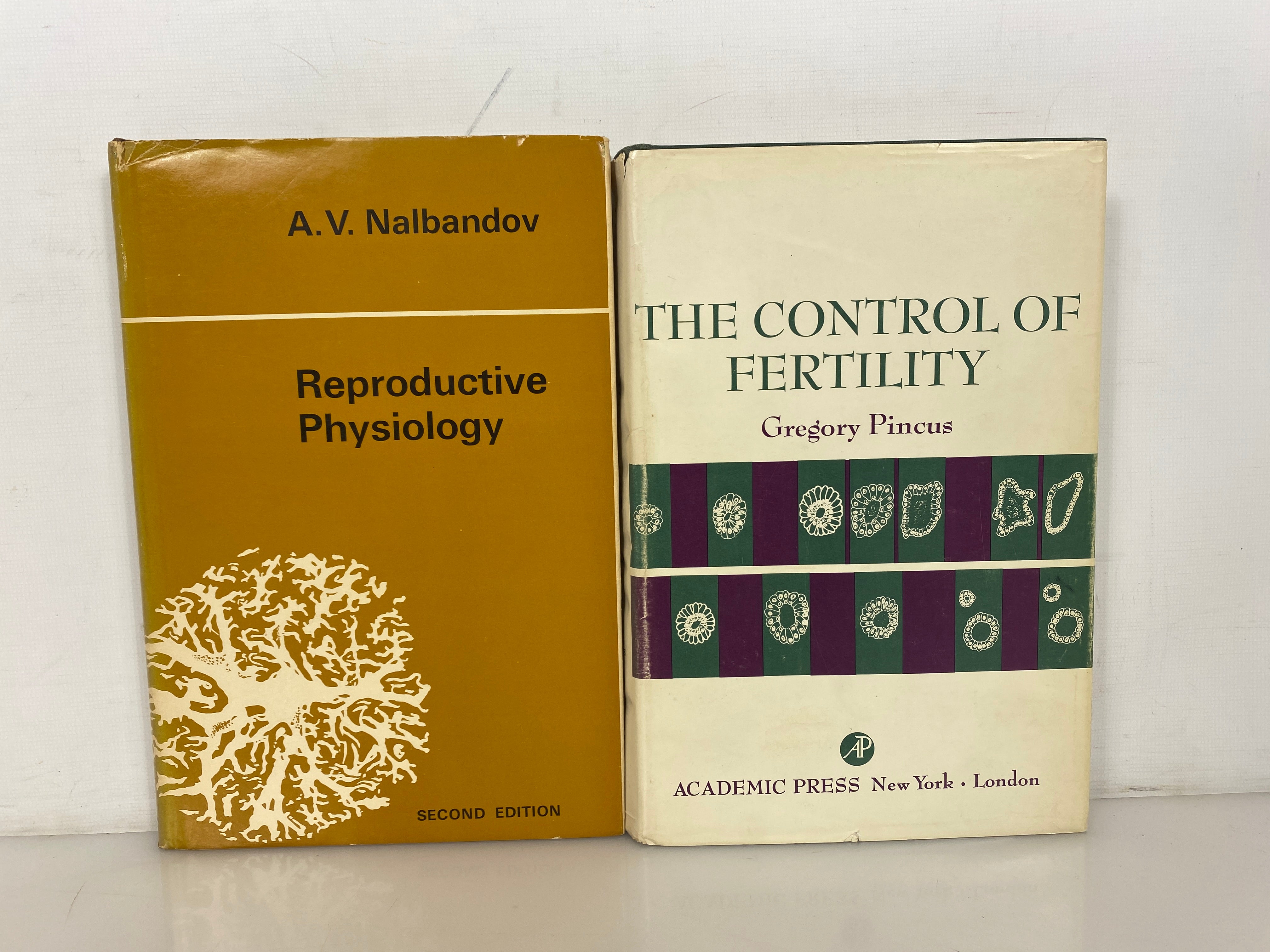 2 Volumes: Reproductive Physiology/The Control of Fertility Vintage HC DJ