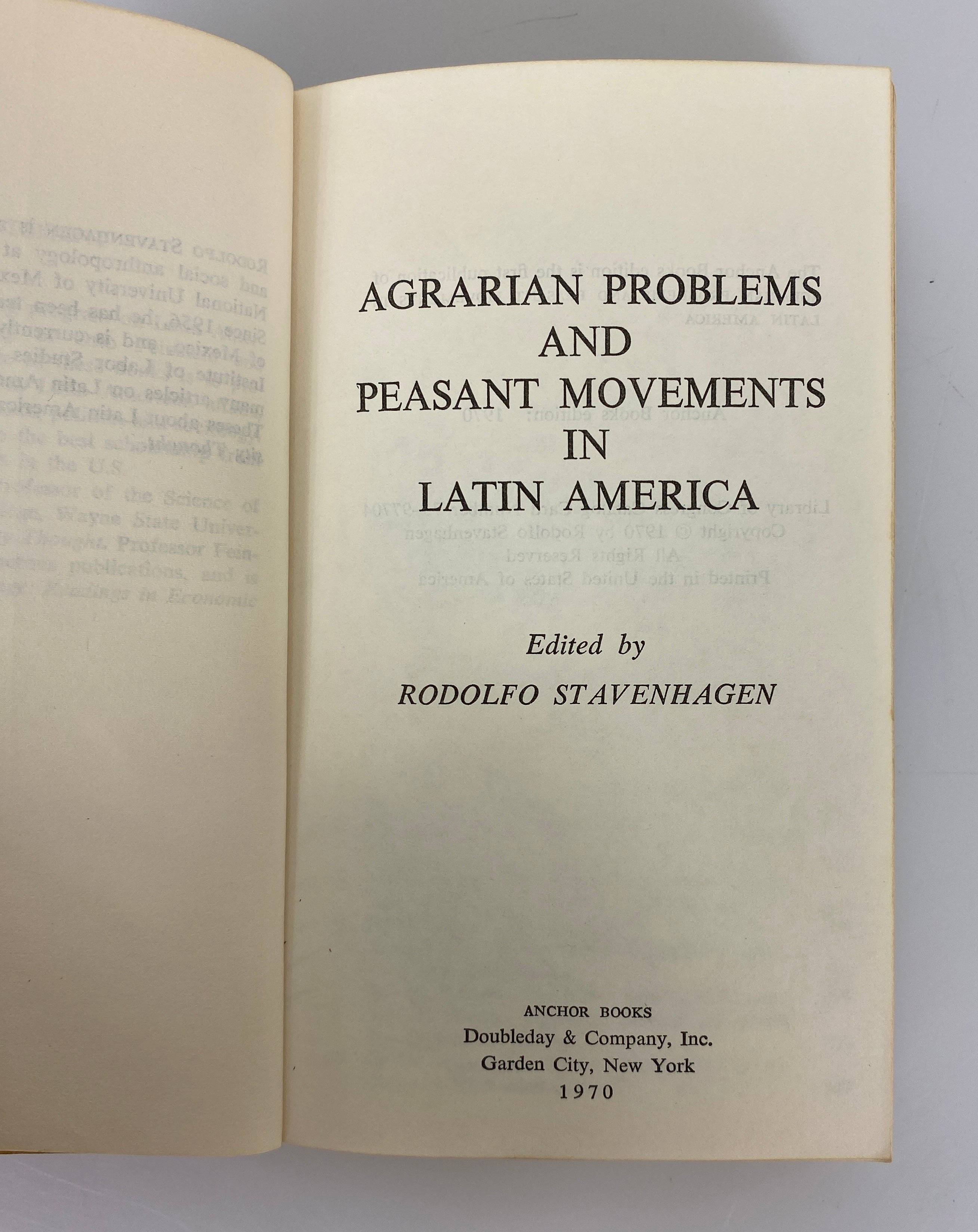 2 Volumes: Social Change/Agrarian Problems in Latin America 1960-70 SC