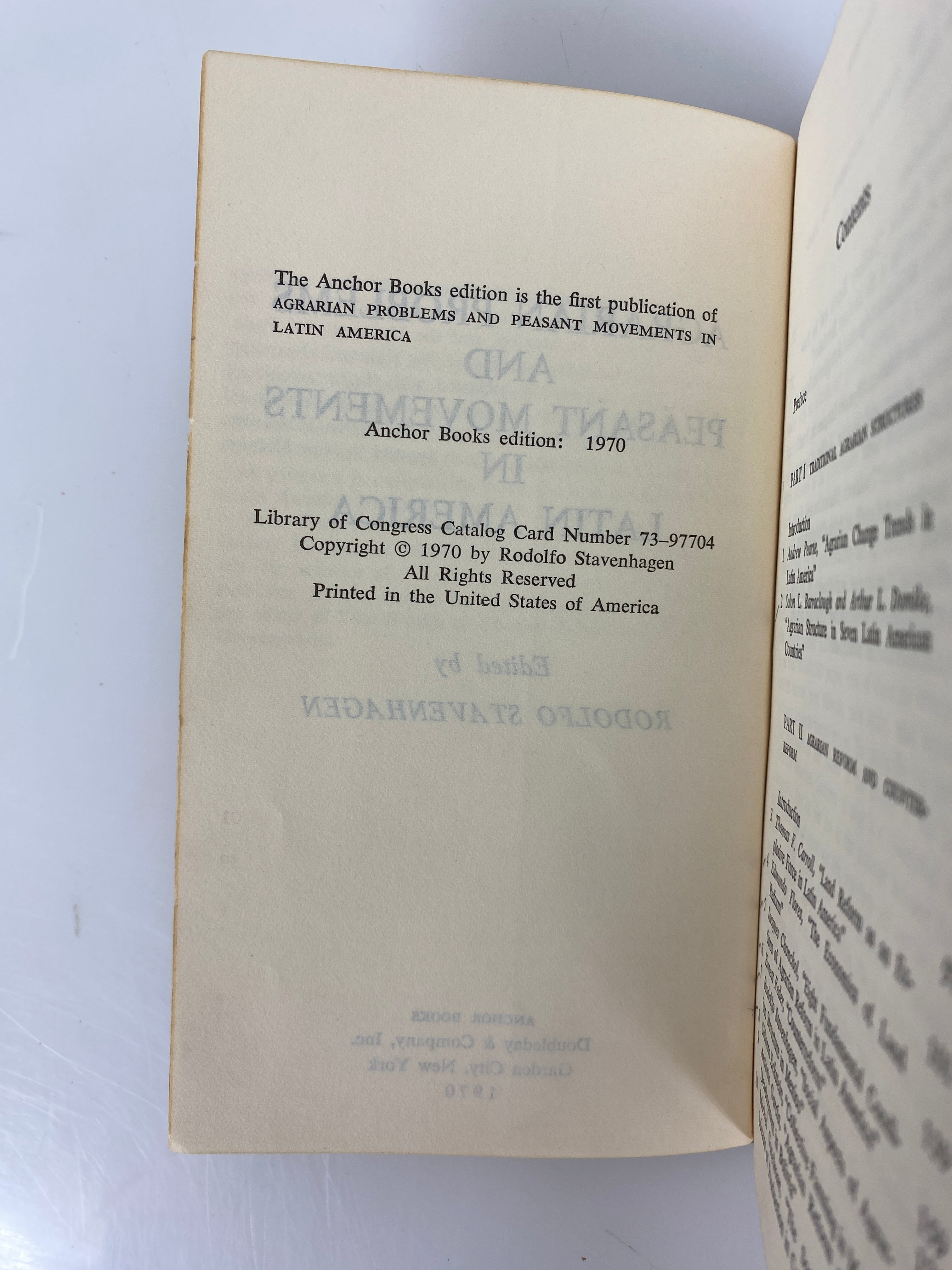 2 Volumes: Social Change/Agrarian Problems in Latin America 1960-70 SC
