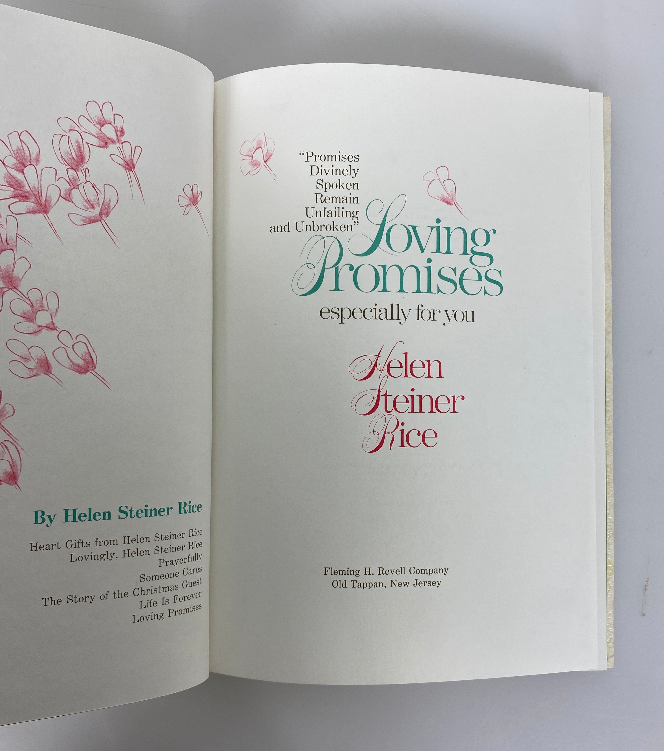 2 Volumes: Someone Cares/Loving Promises Helen Steiner Rice Keepsake Editions