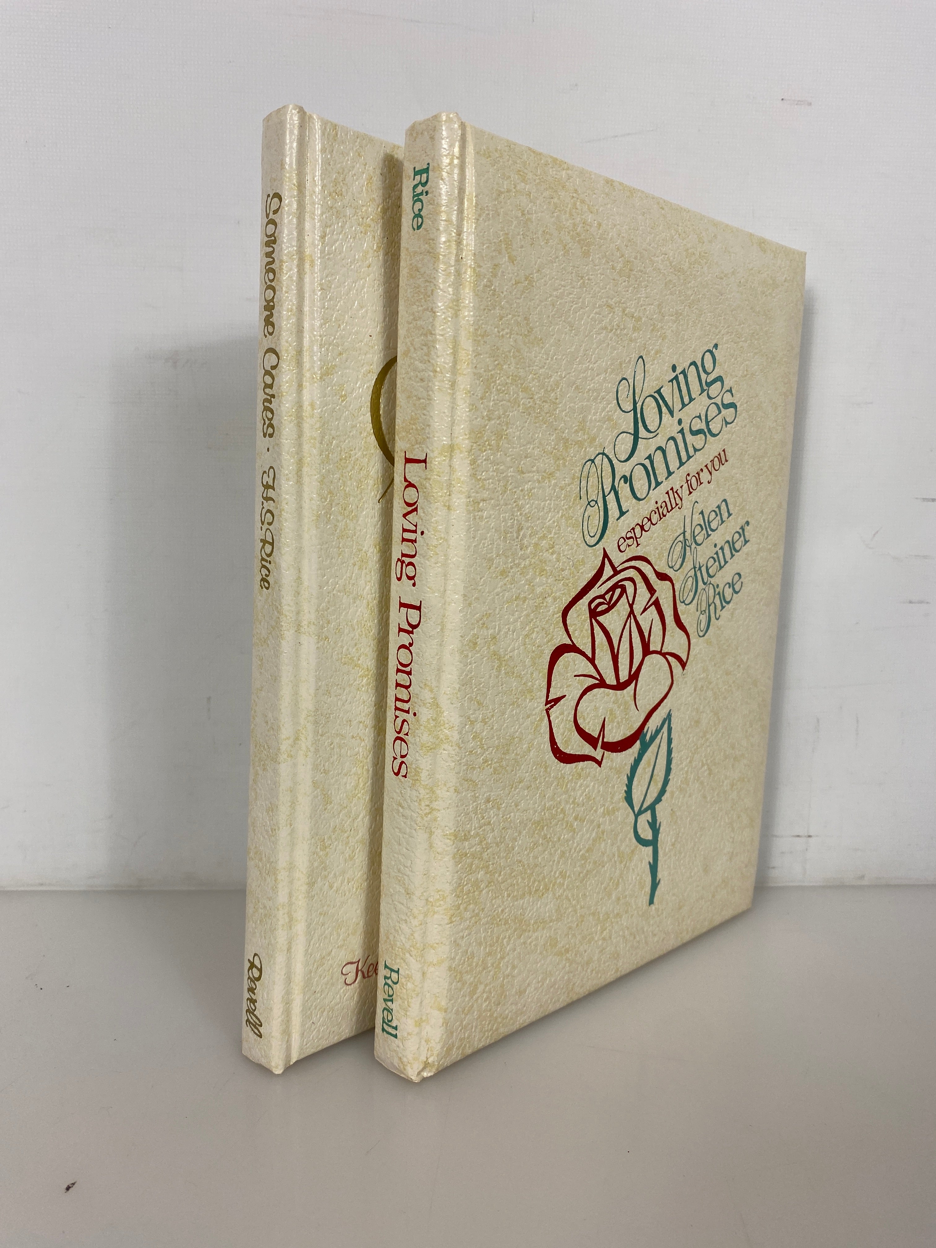 2 Volumes: Someone Cares/Loving Promises Helen Steiner Rice Keepsake Editions