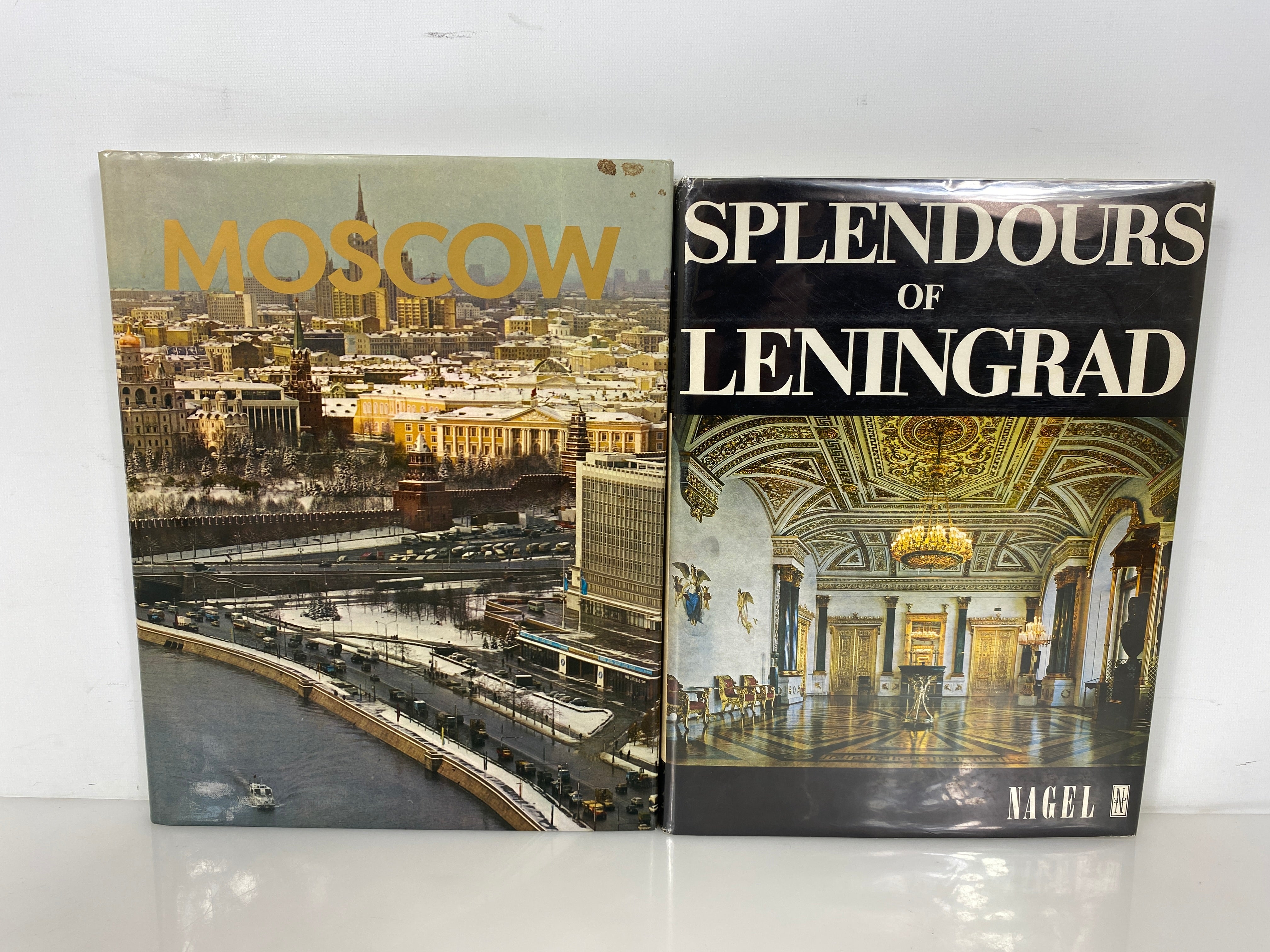 2 Volumes: Splendours of Leningrad (1969)/Moscow (1975) Oversized HC DJ