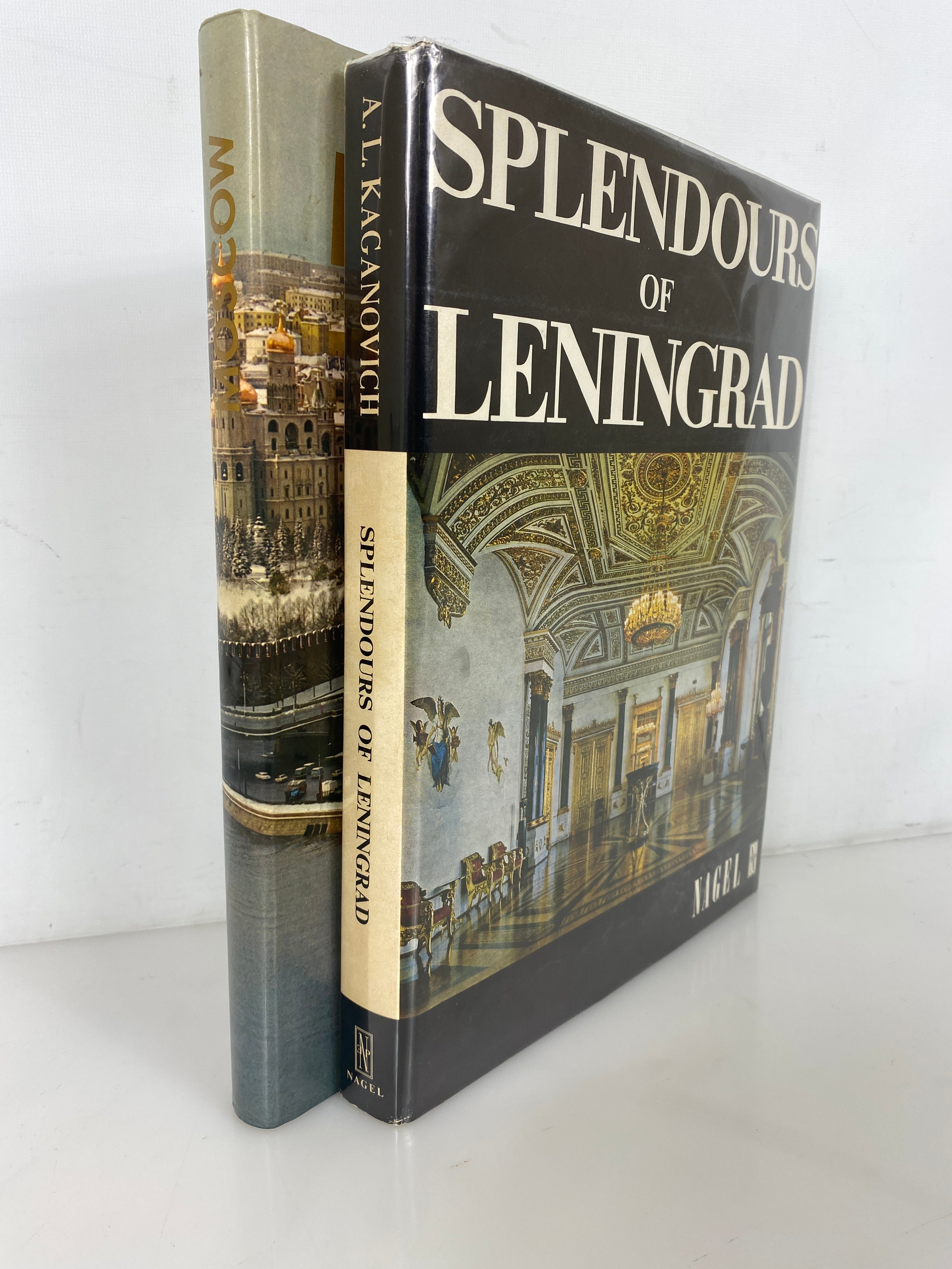 2 Volumes: Splendours of Leningrad (1969)/Moscow (1975) Oversized HC DJ