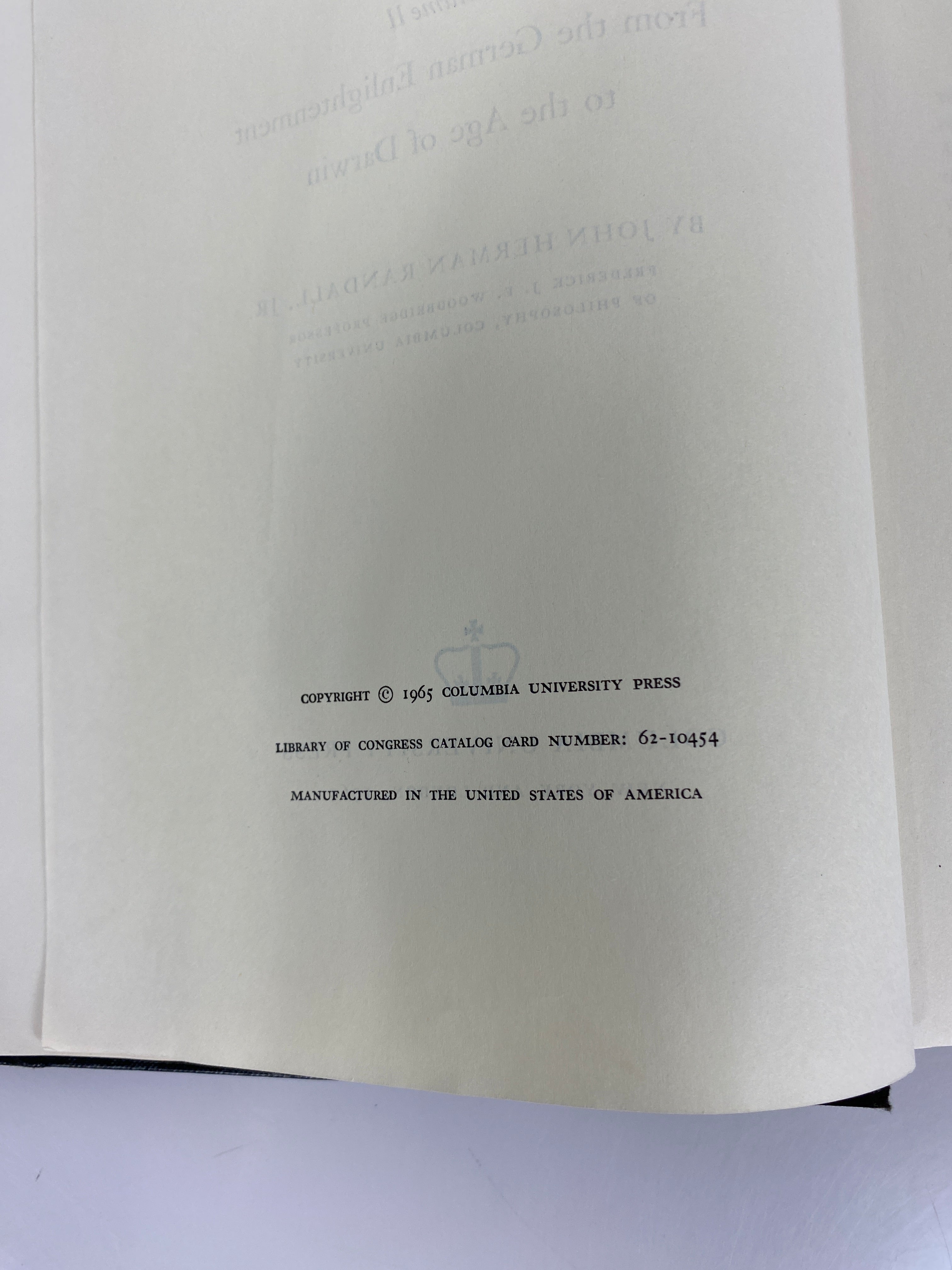 2 Volumes: The Career of Philosophy I and II by Randall 1964-65 Ex-Library HC