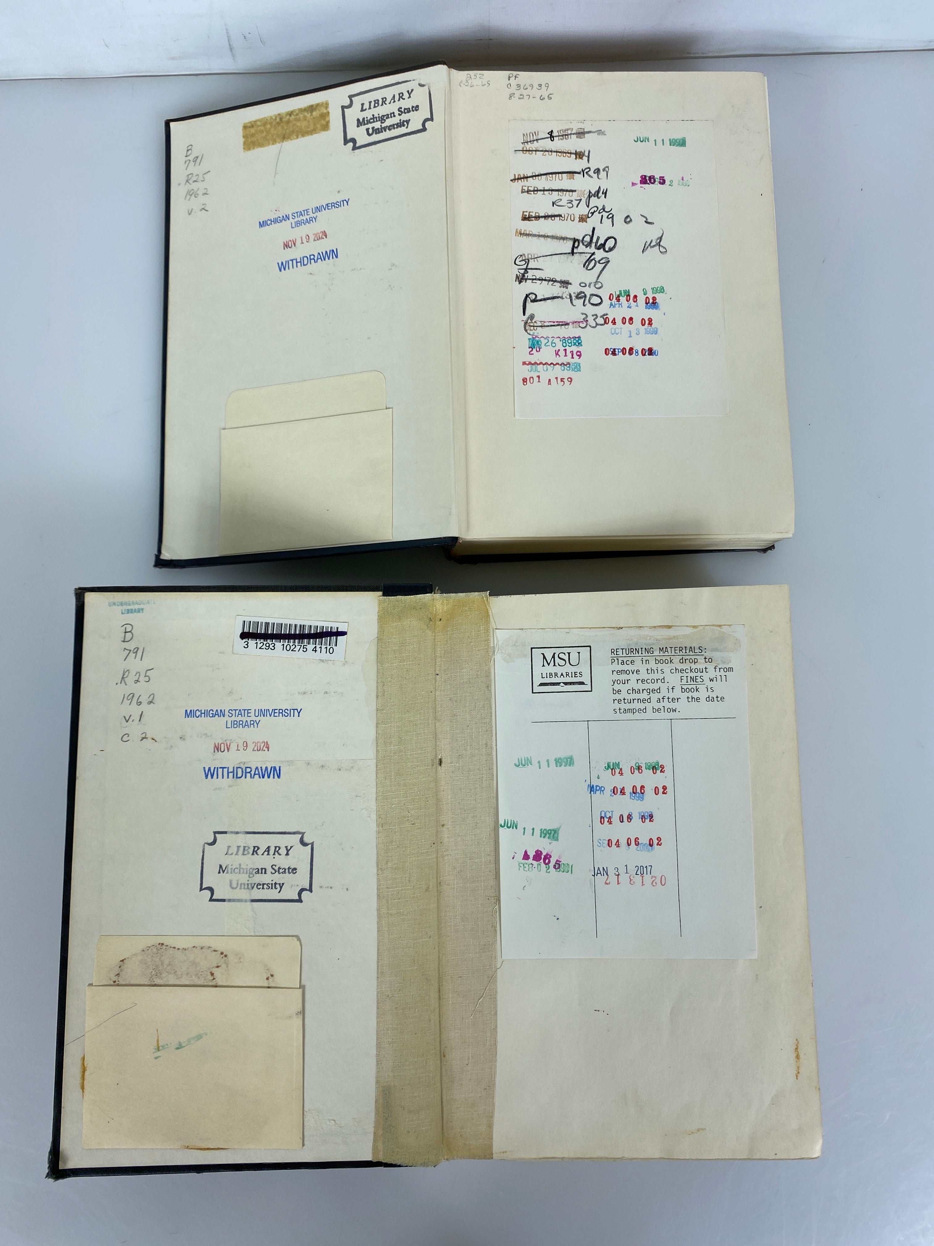 2 Volumes: The Career of Philosophy I and II by Randall 1964-65 Ex-Library HC