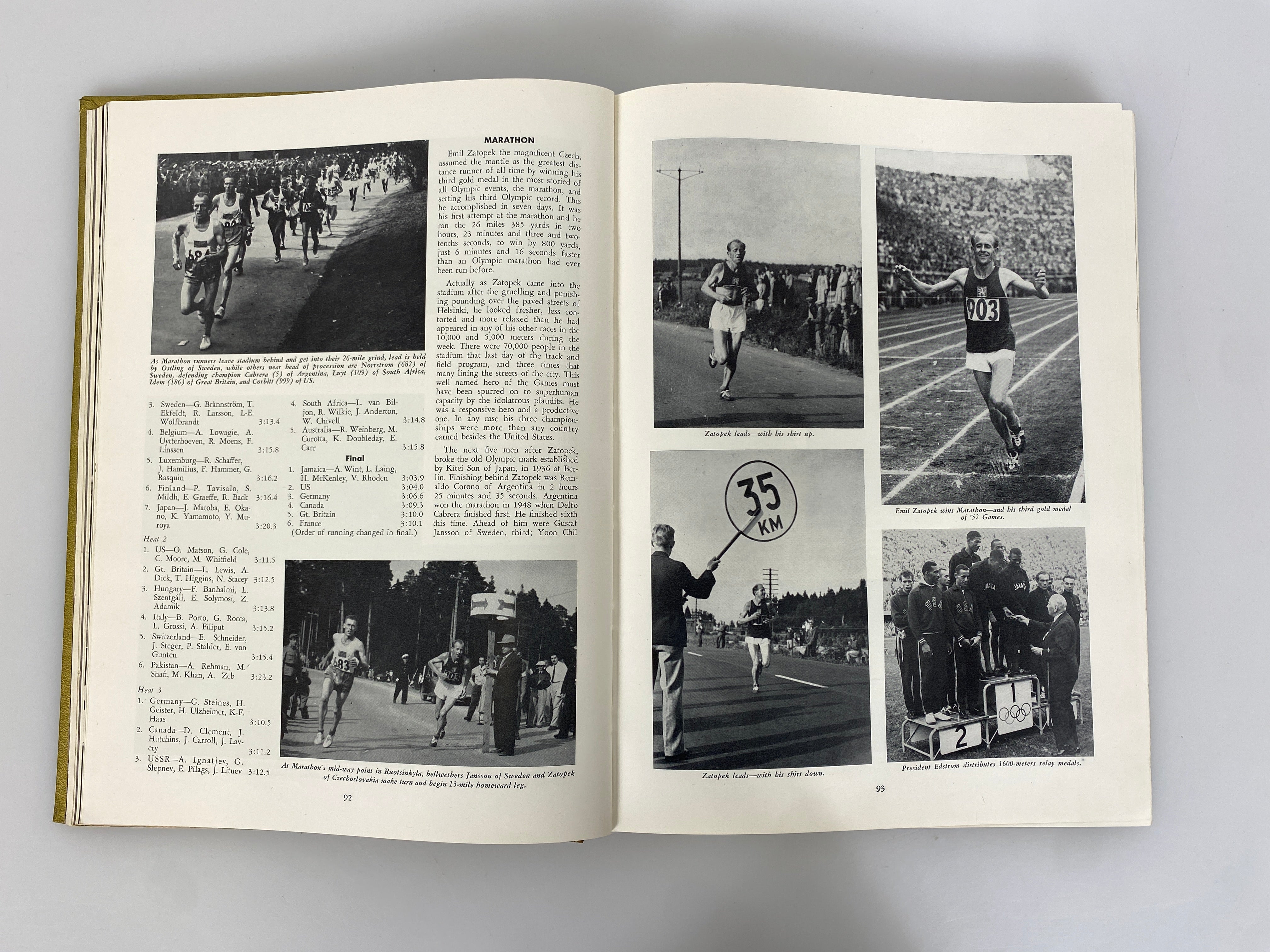 2 Volumes: US Olympic Committee 1948 Games/US 1952 Olympic Book Vintage HC