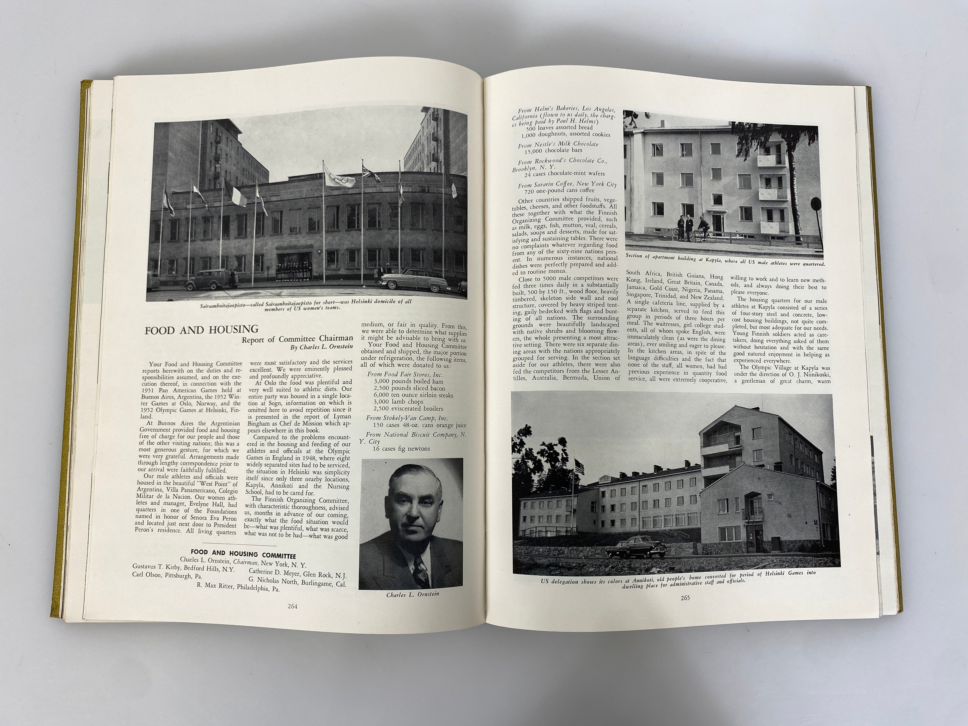 2 Volumes: US Olympic Committee 1948 Games/US 1952 Olympic Book Vintage HC