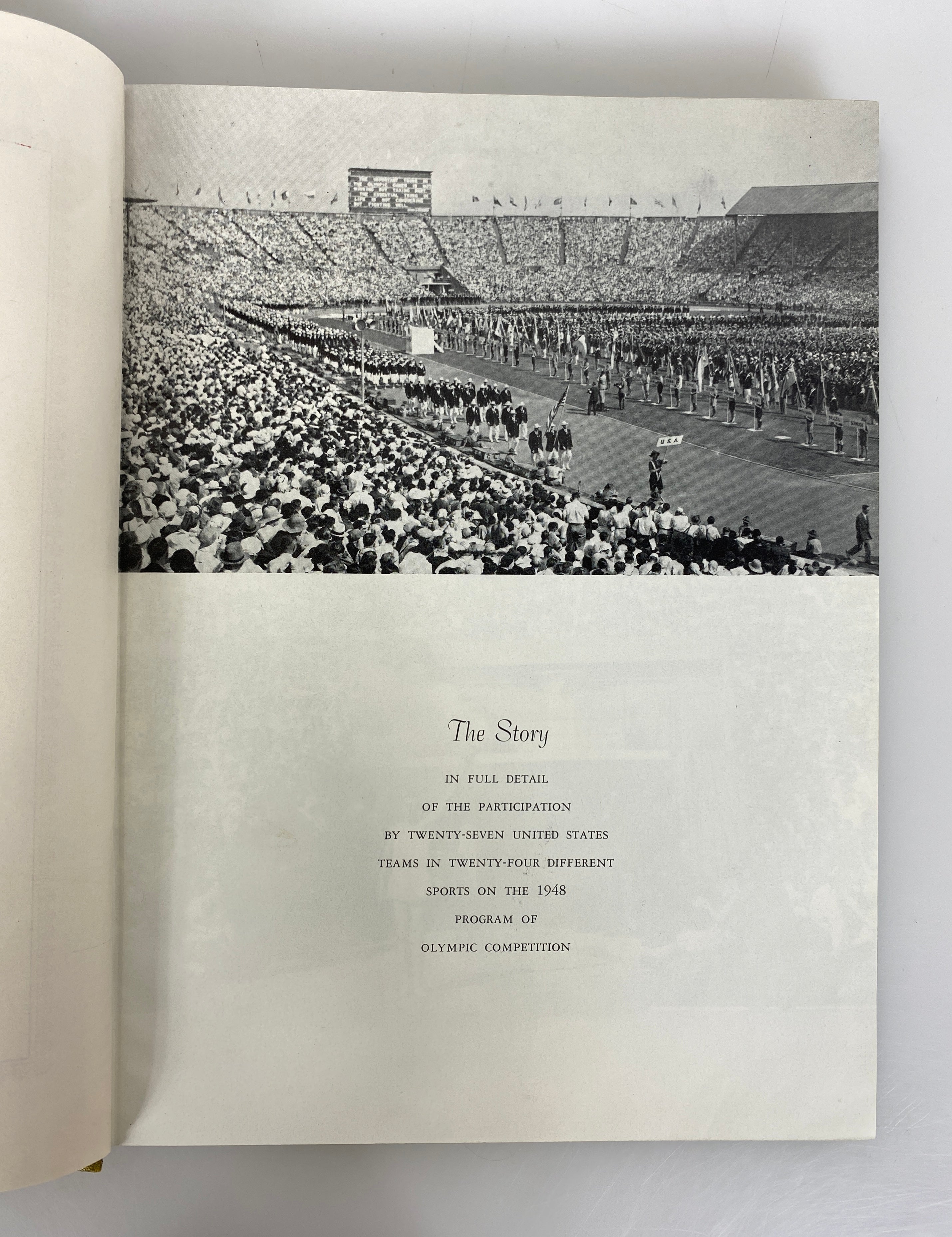 2 Volumes: US Olympic Committee 1948 Games/US 1952 Olympic Book Vintage HC