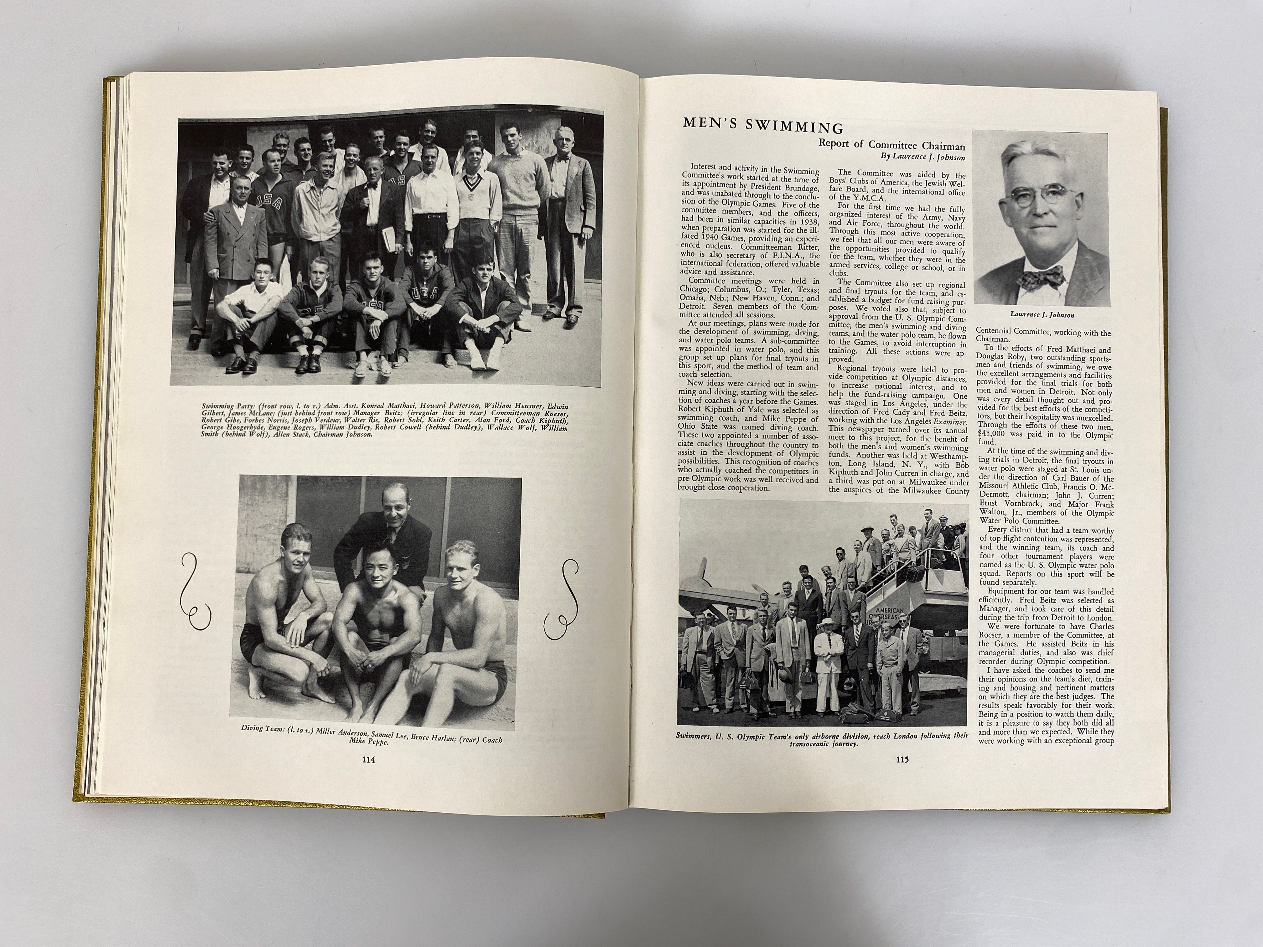 2 Volumes: US Olympic Committee 1948 Games/US 1952 Olympic Book Vintage HC