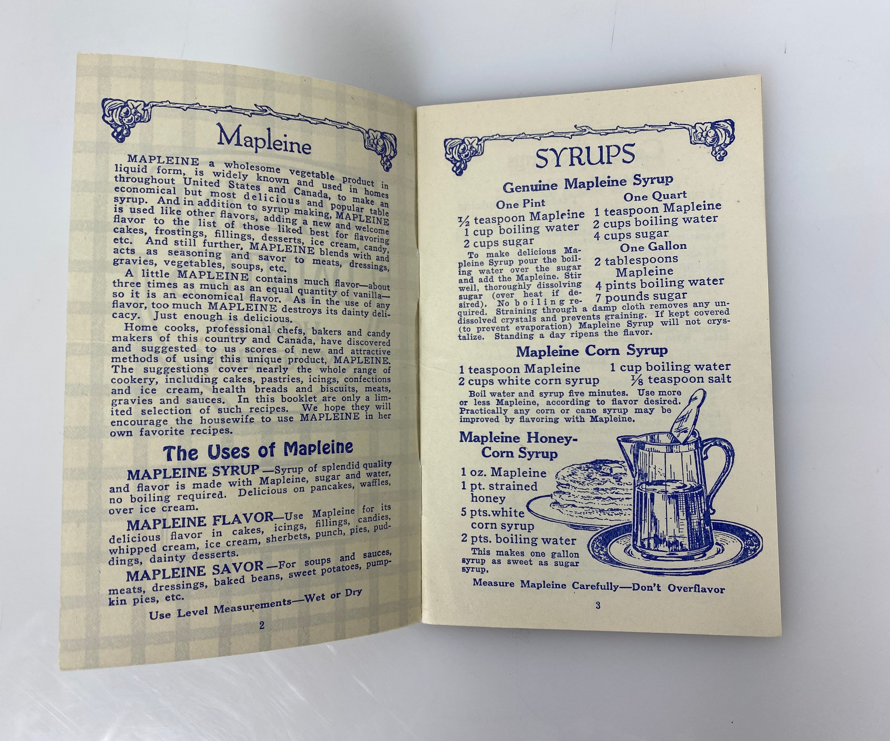 2 Vtg Crescent Mapleine Recipe Booklets- Mapleine Dainties & How to Make Them