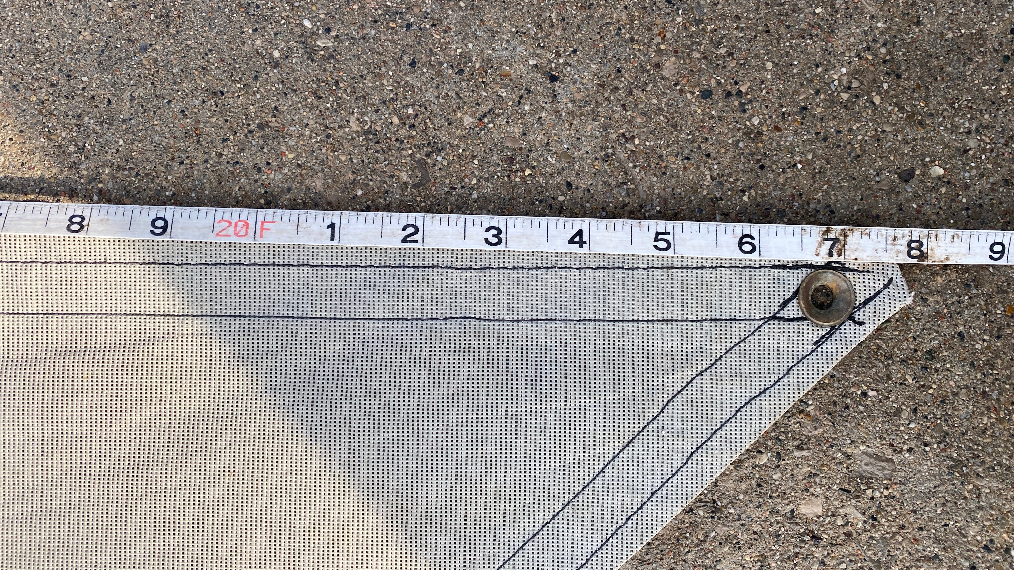 20 ft x 20 ft x 29 ft Mesh Triangle Tarp