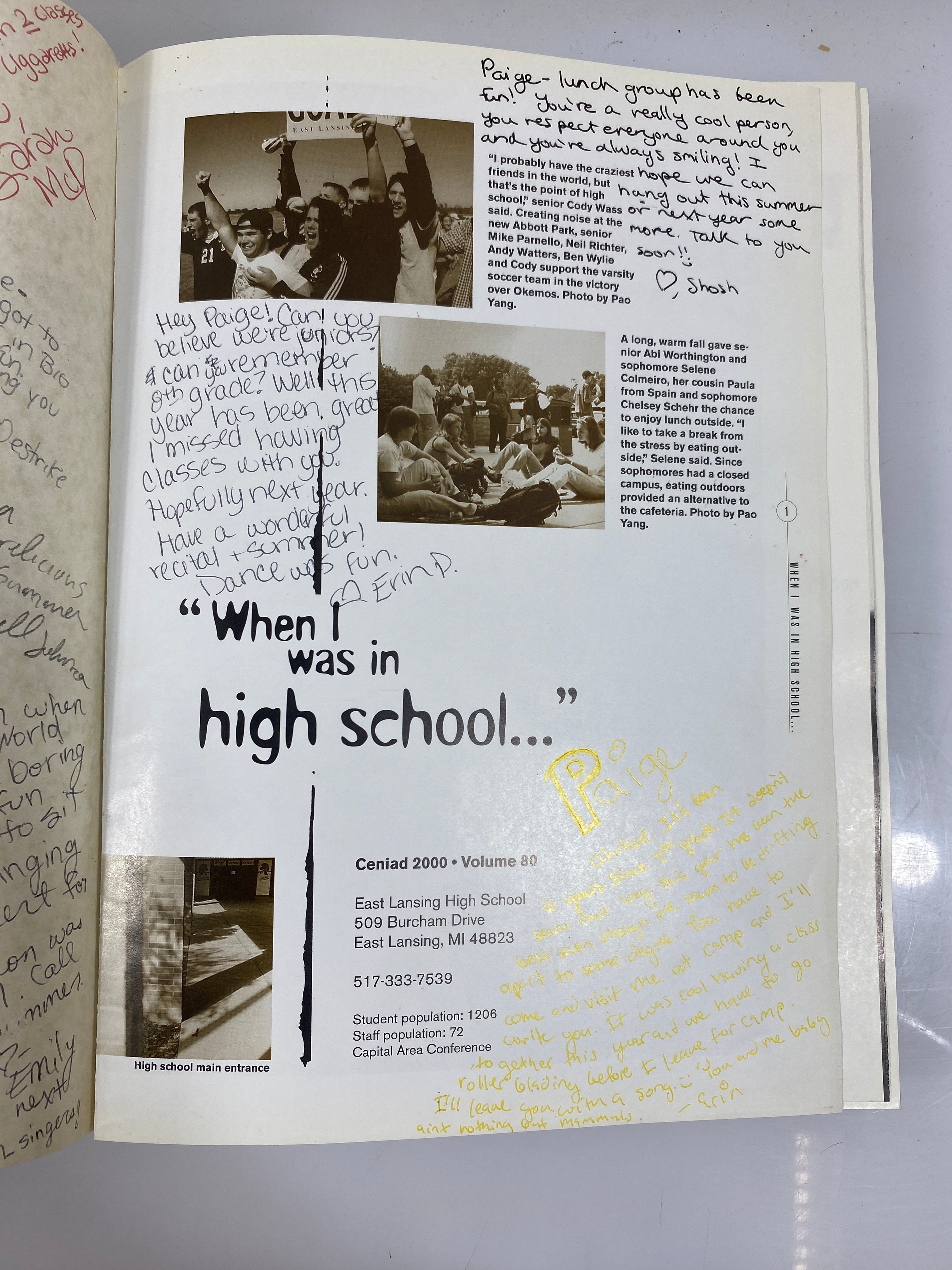 2000 "Ceniad" East Lansing High School Yearbook HC