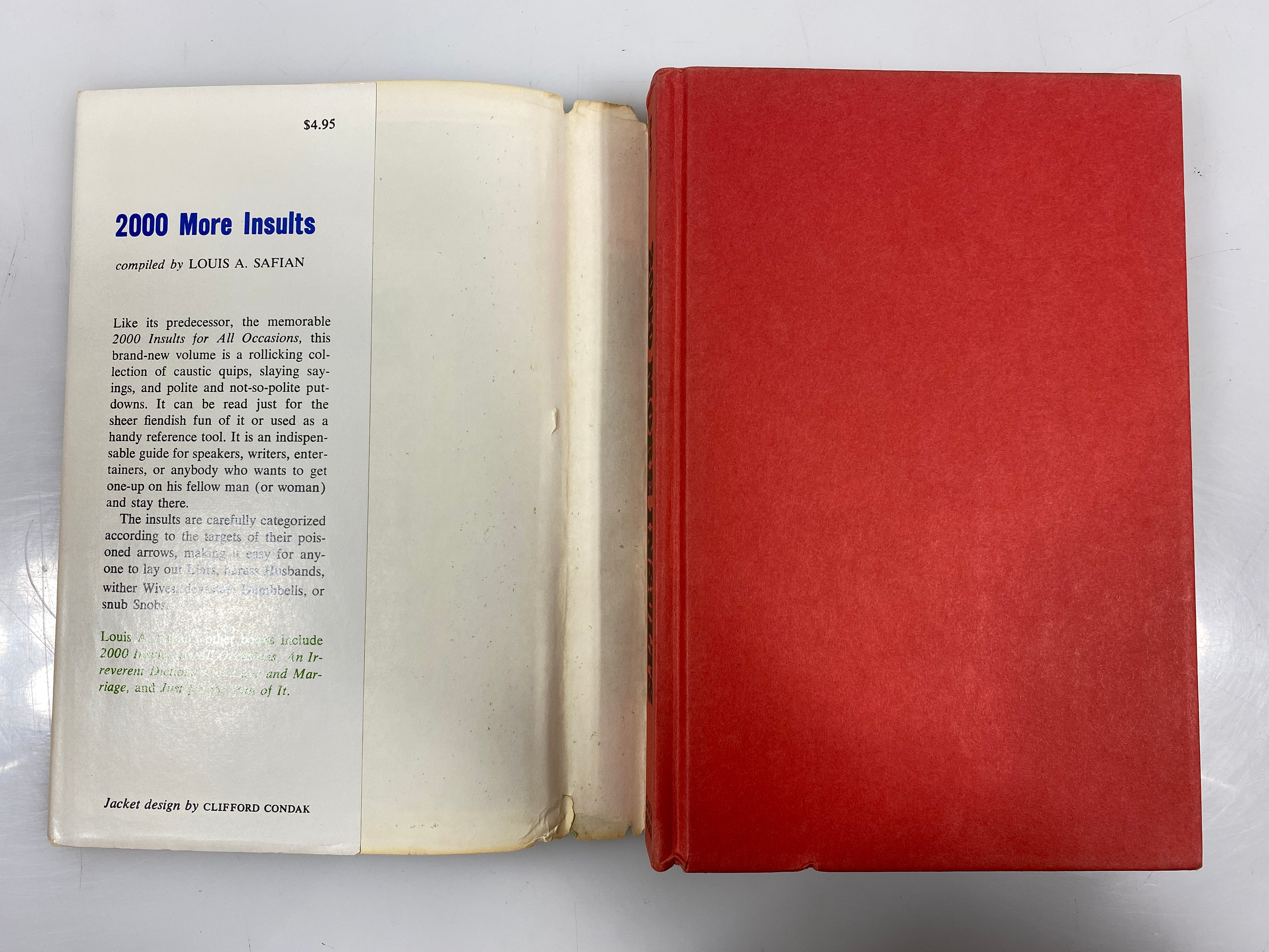 2000 More Insults Louis Safian Castle Books 1967 HCDJ