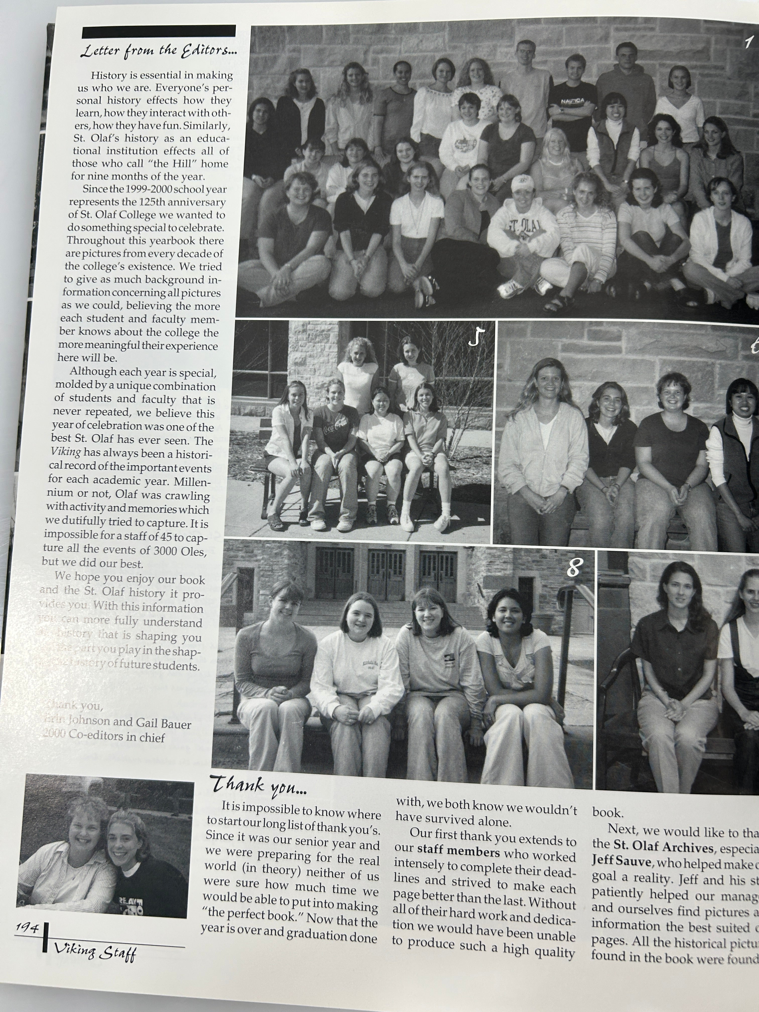 2000 St. Olaf College "Viking" Yearbook Northfield Minnesota HC