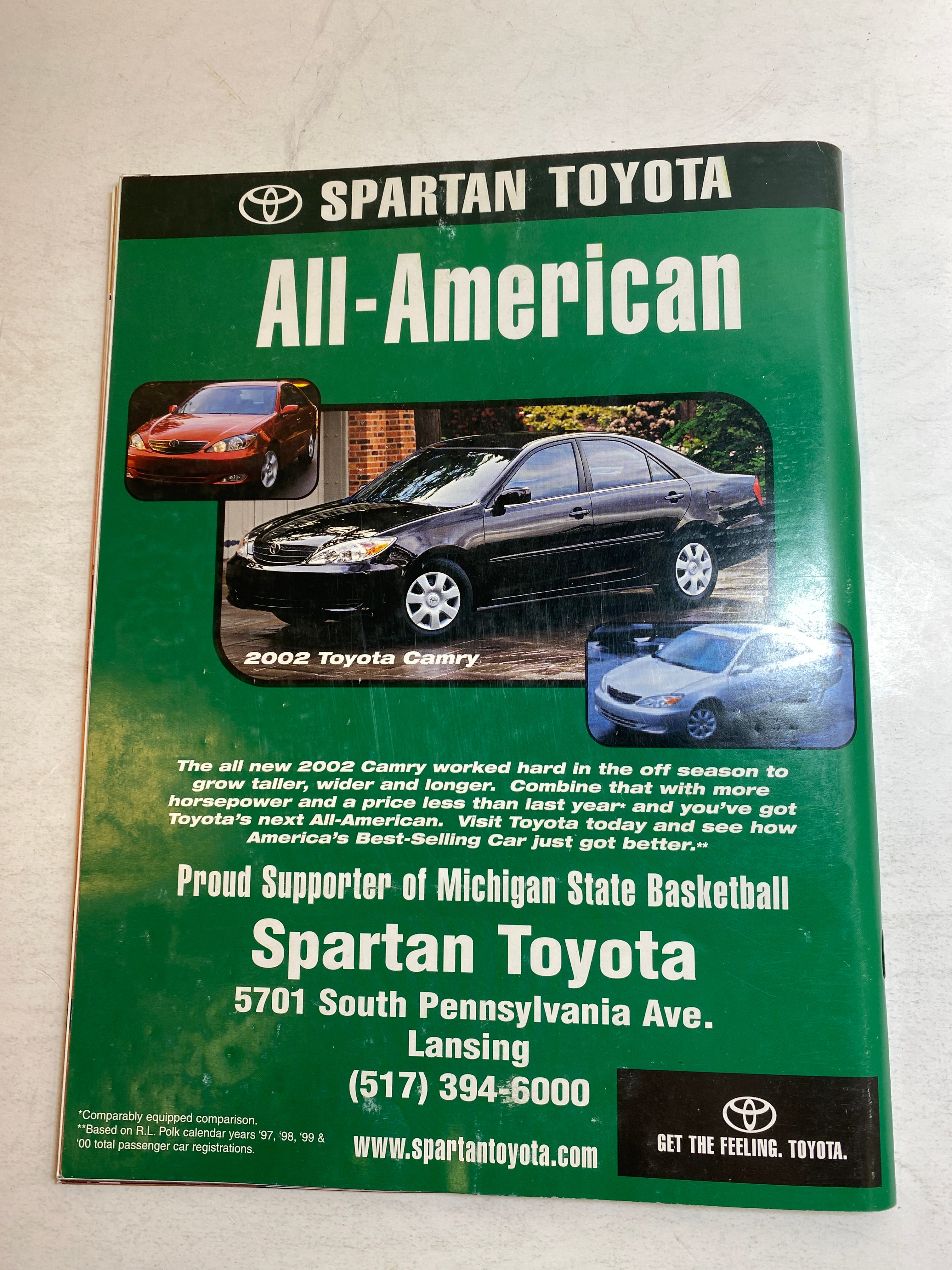 2001 Michigan State Coca-Cola Classic Program Izzo