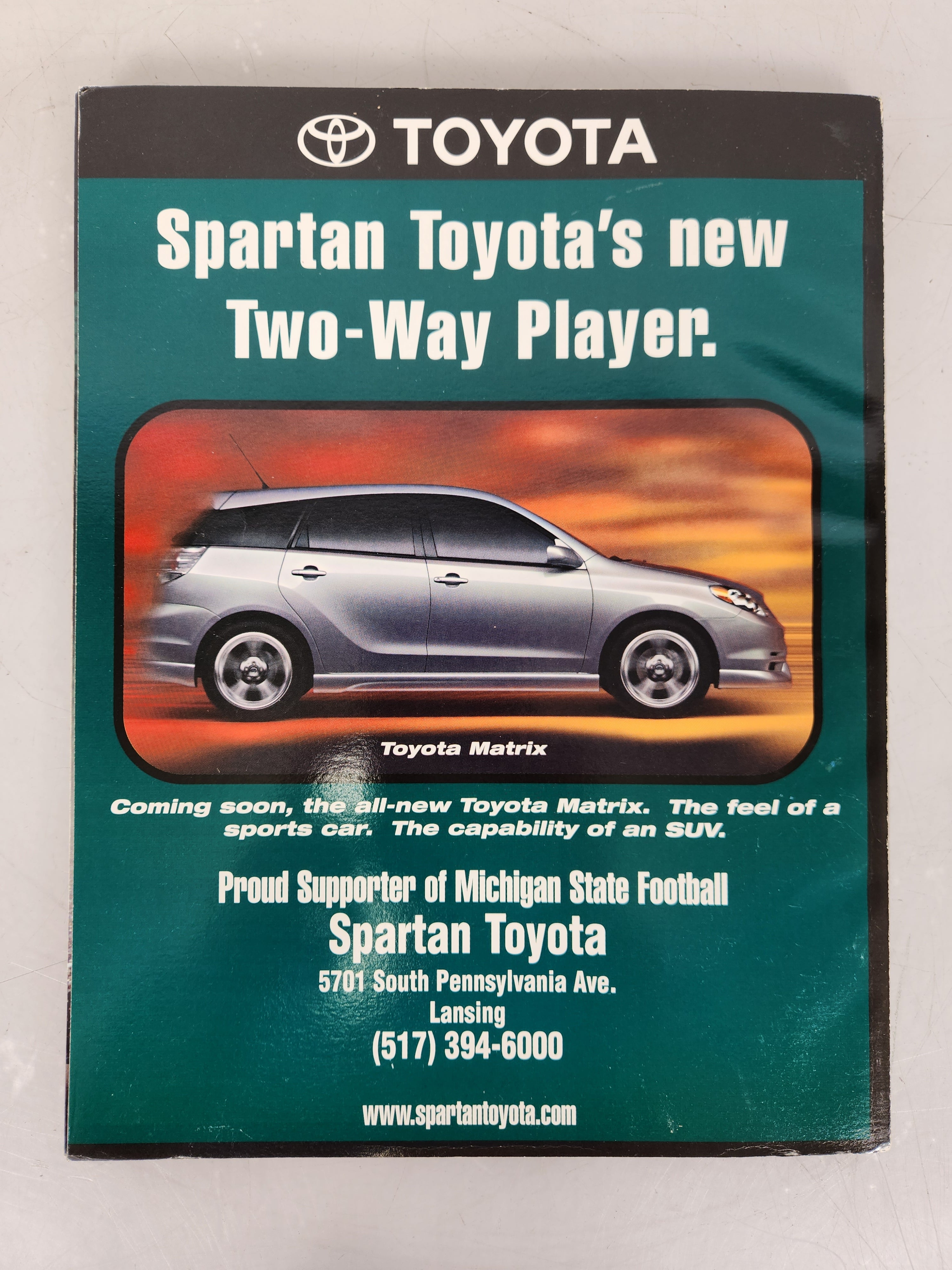 2001 Michigan State vs Iowa Football Program TJ Duckett