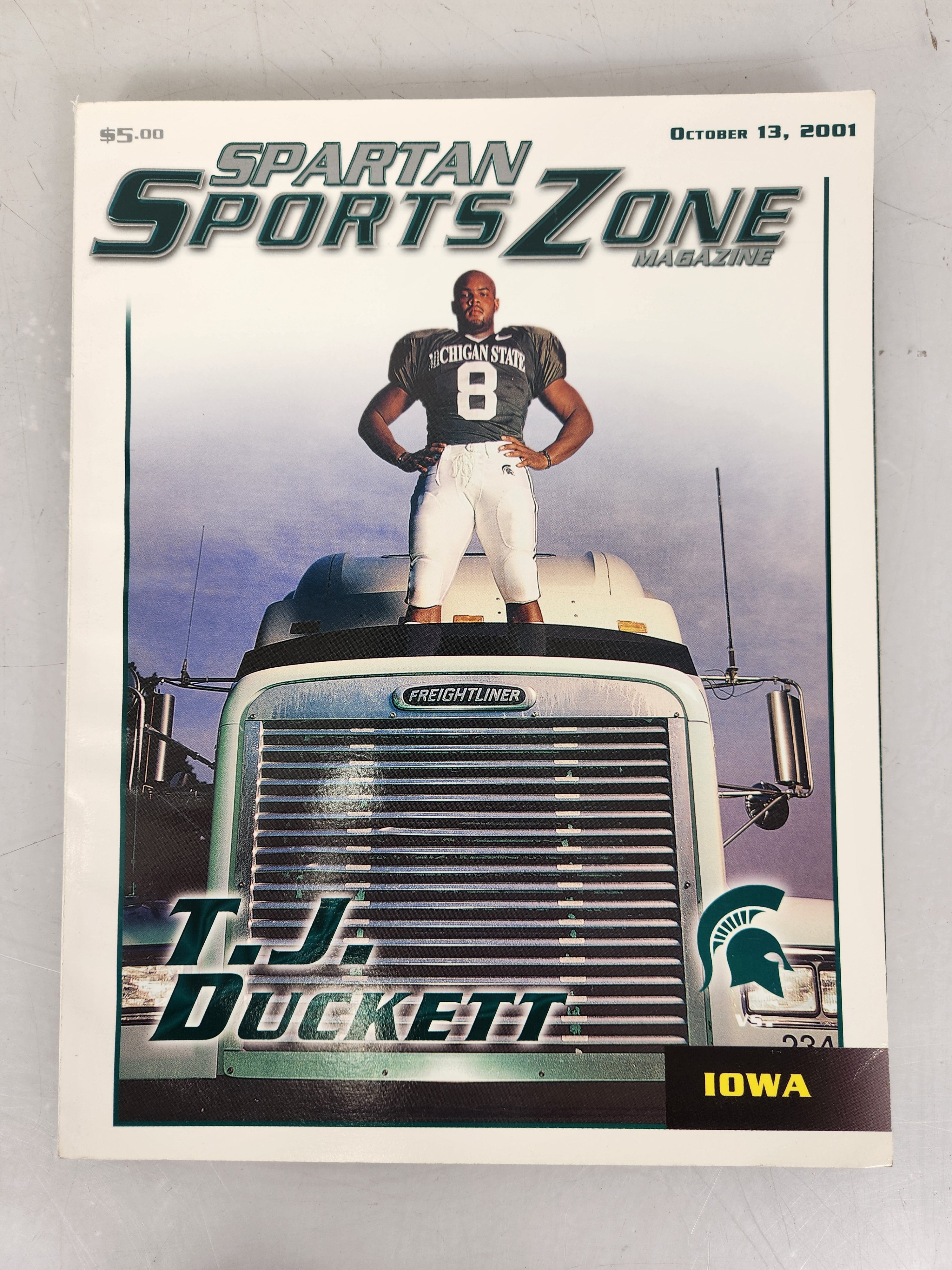 2001 Michigan State vs Iowa Football Program TJ Duckett
