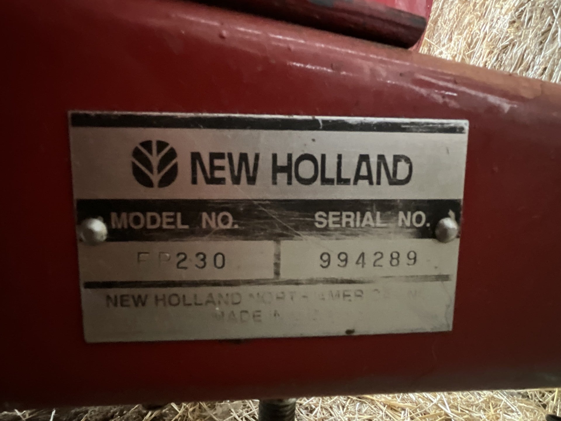 2001 New Holland FP230 Forage Chopper Metalert III w/ New Holland 7’ Hay Head