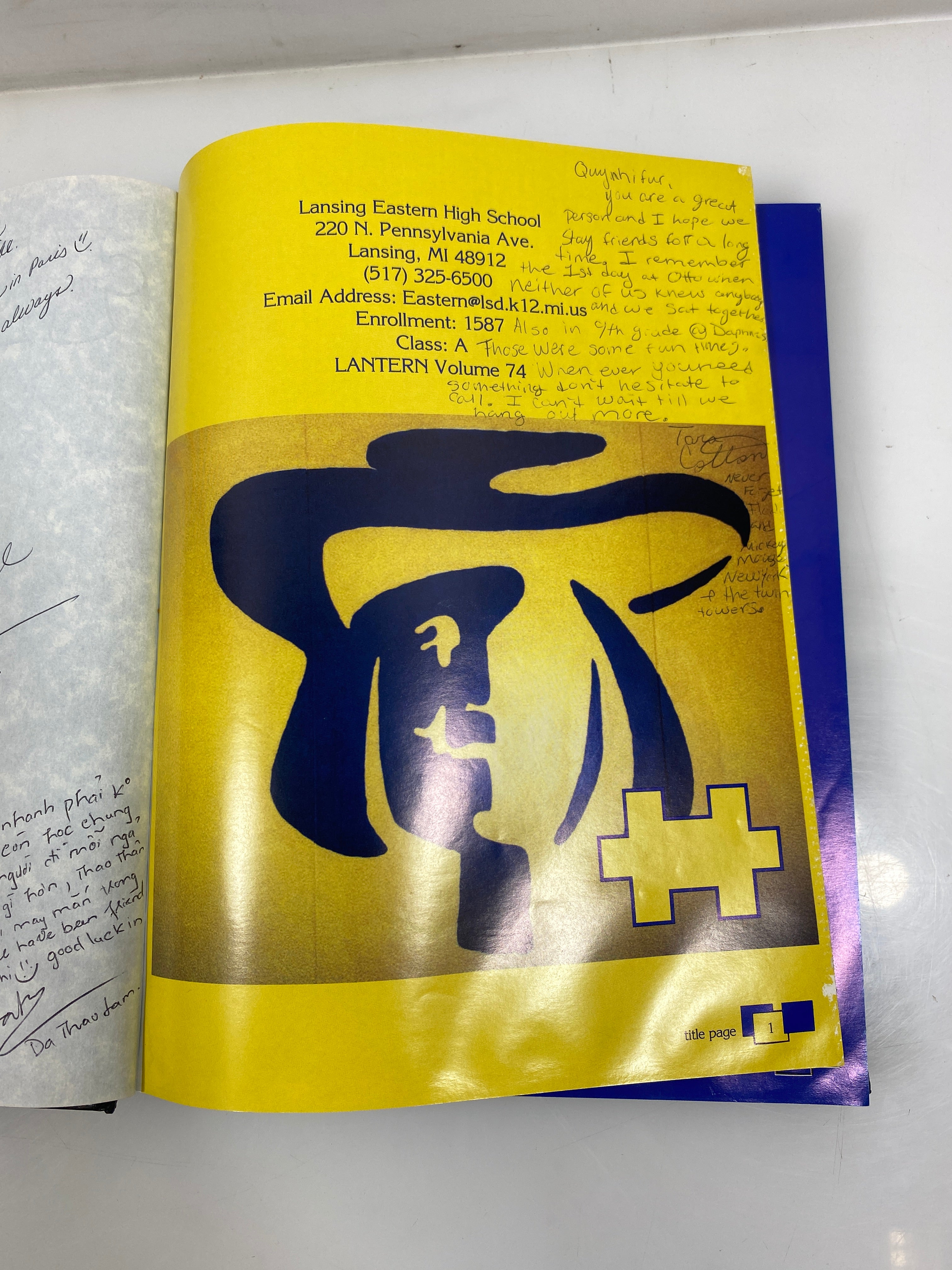 2002 "Lantern" Lansing Eastern High School Yearbook Lansing Michigan HC