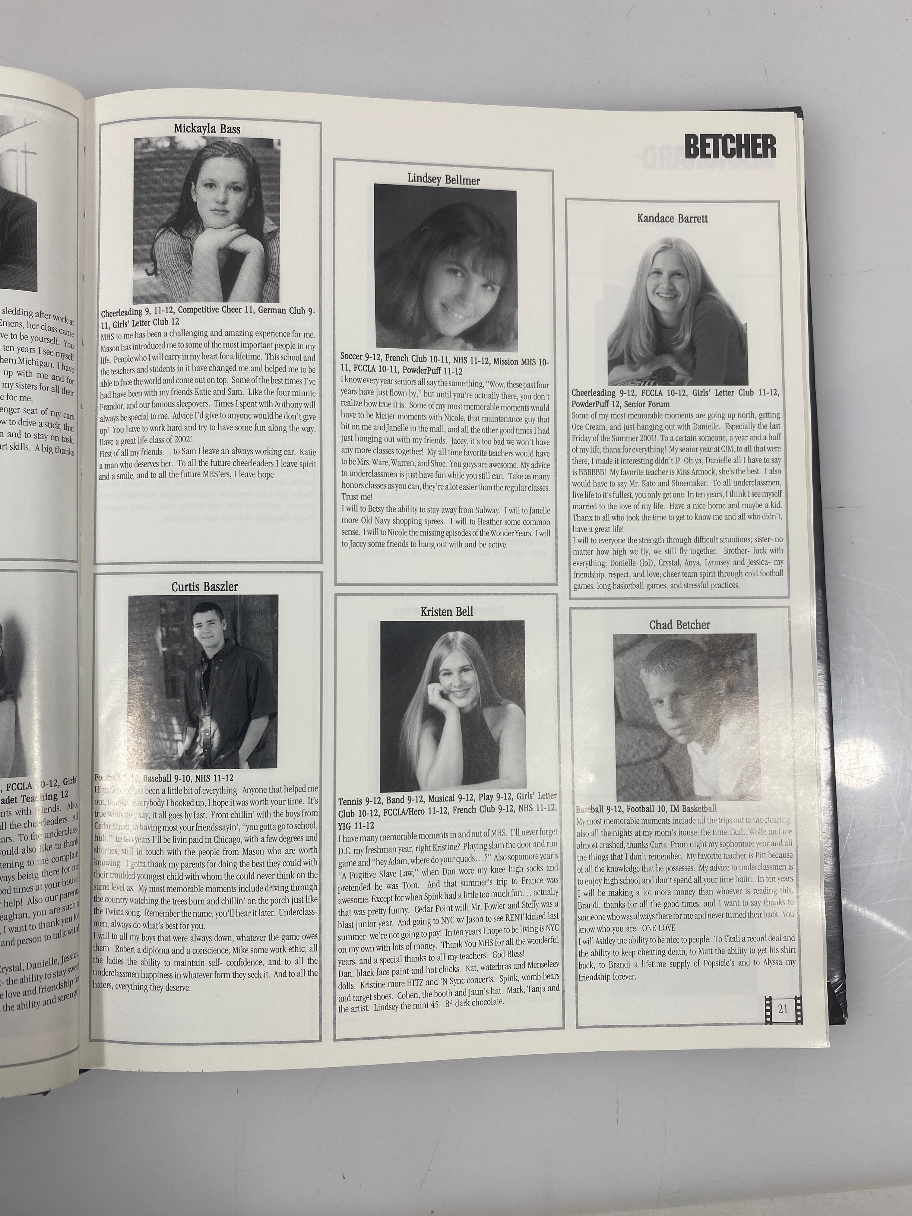 2002 Mason High School Yearbook "Anchora" Mason Michigan HC