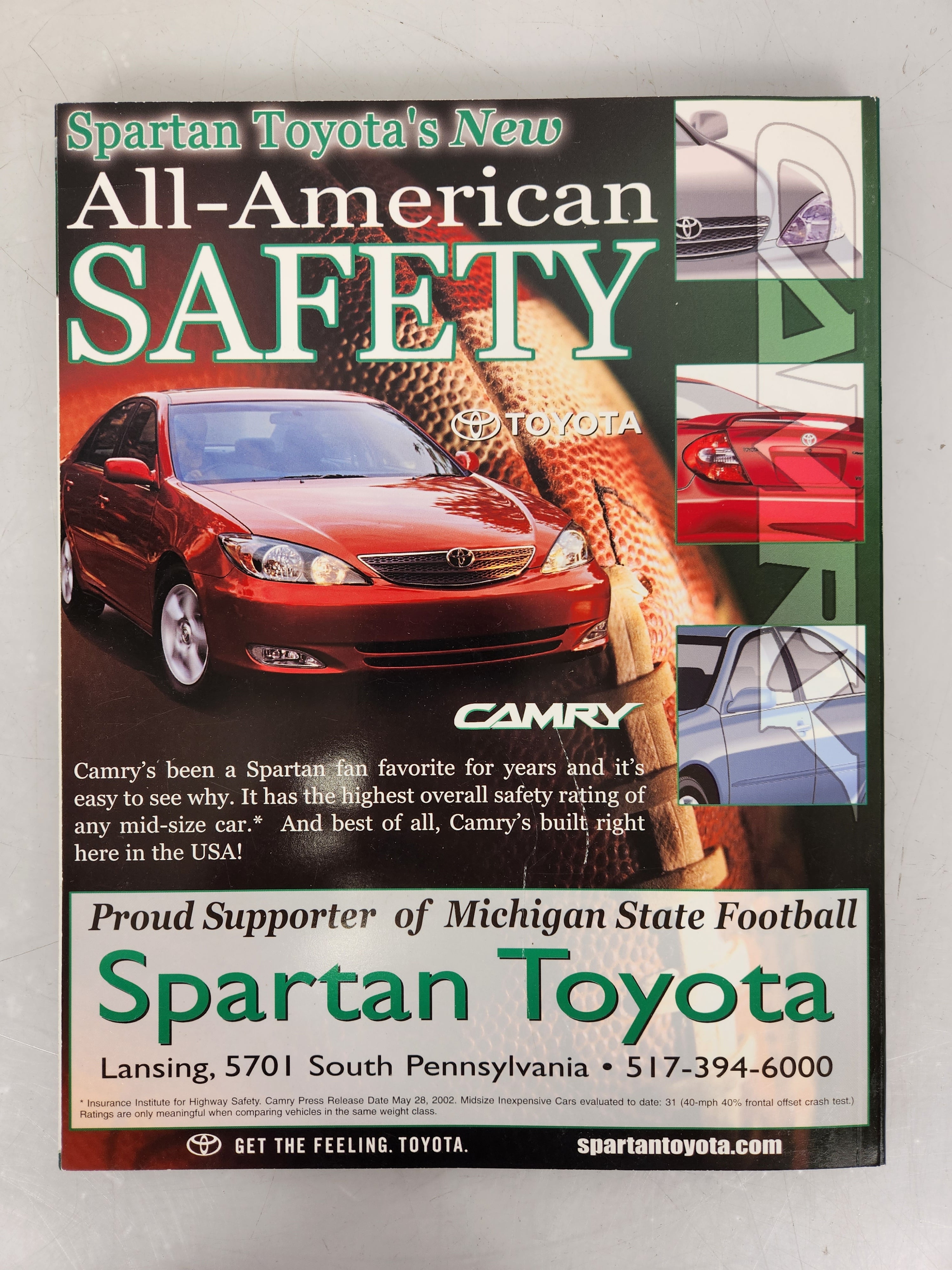 2002 Michigan State vs Eastern Michigan Spartan SportsZone Magazine Football Program