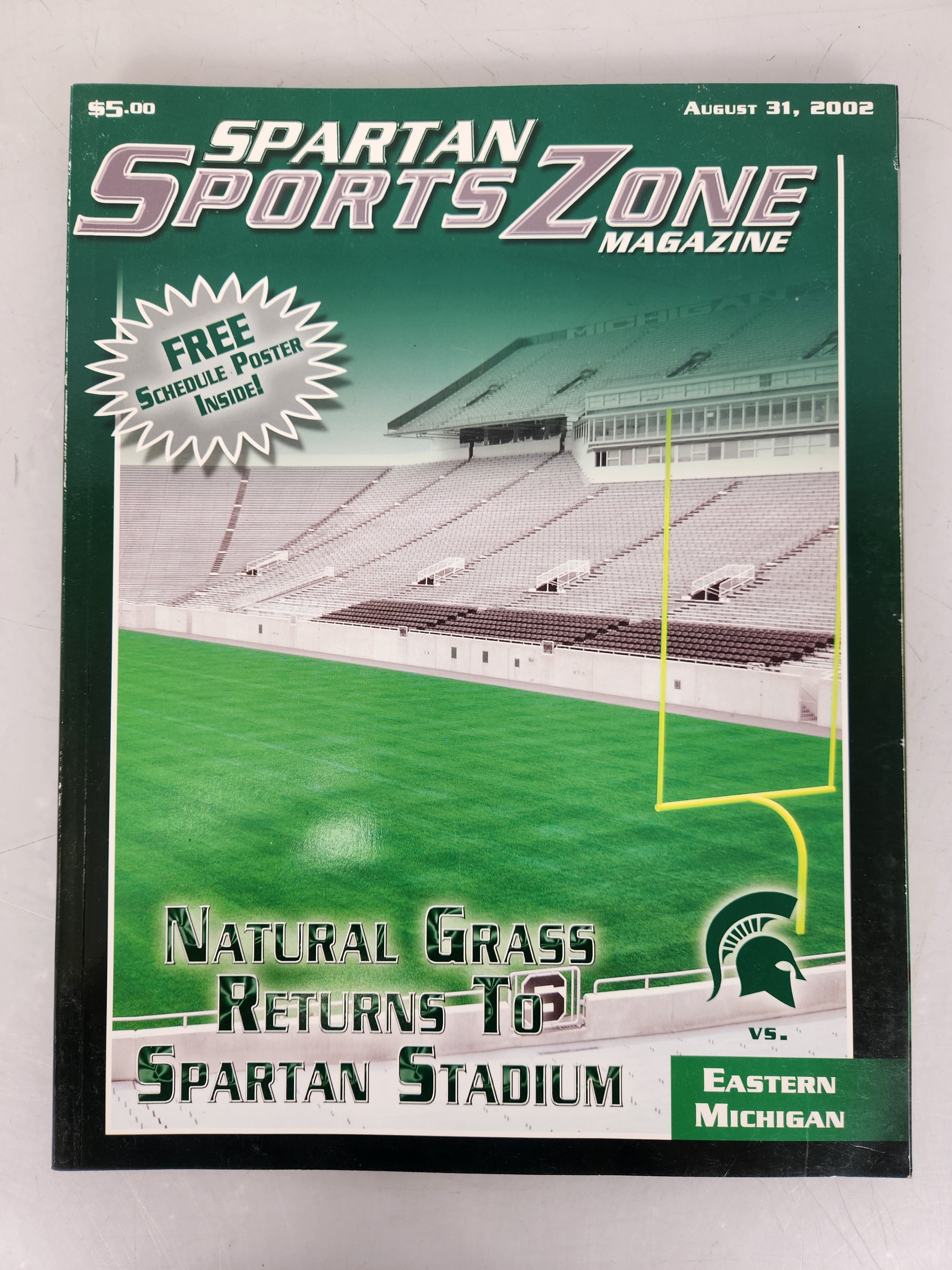 2002 Michigan State vs Eastern Michigan Spartan SportsZone Magazine Football Program