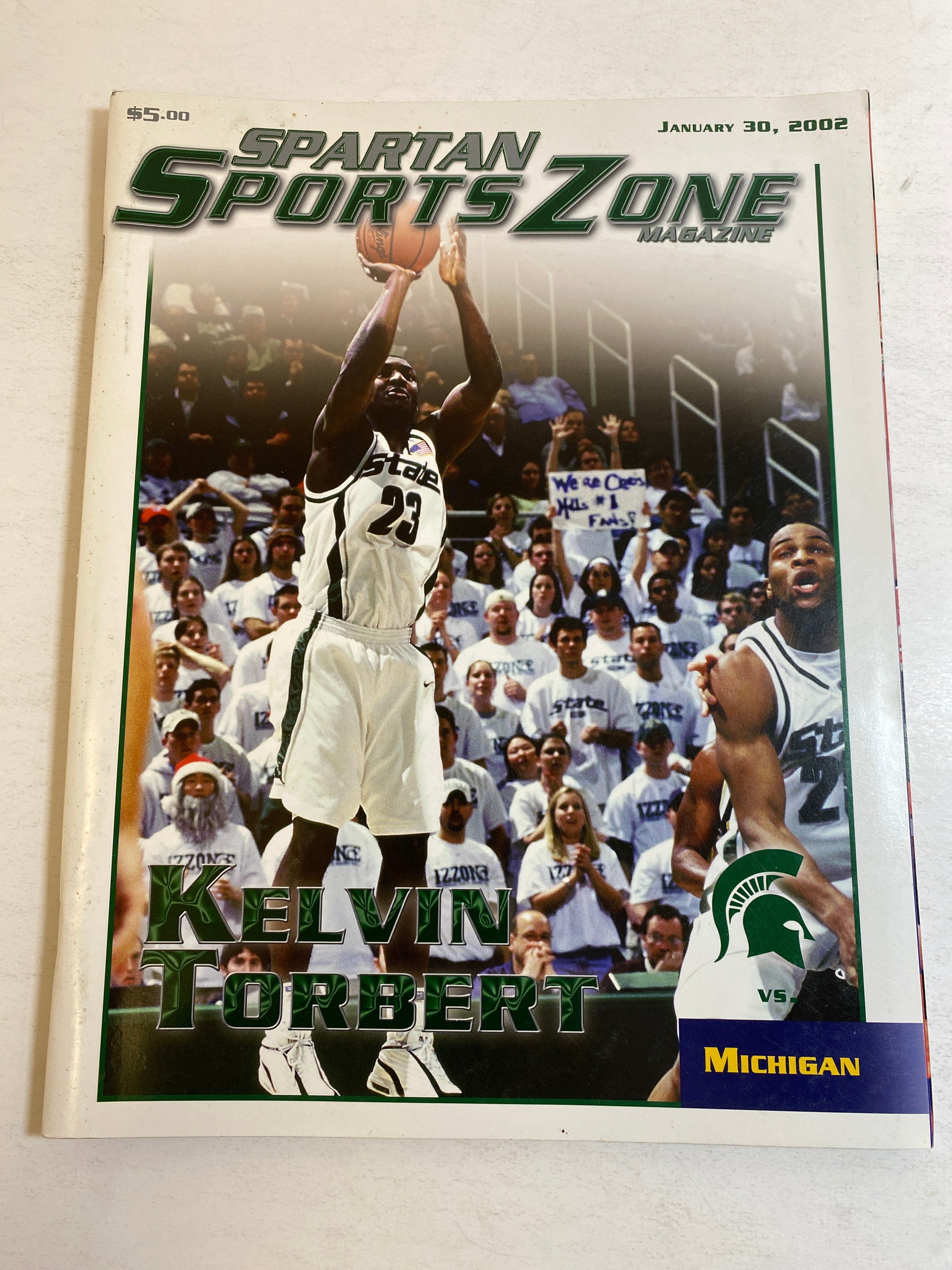 2002 Michigan State vs Michigan Basketball Program Kelvin Torbert