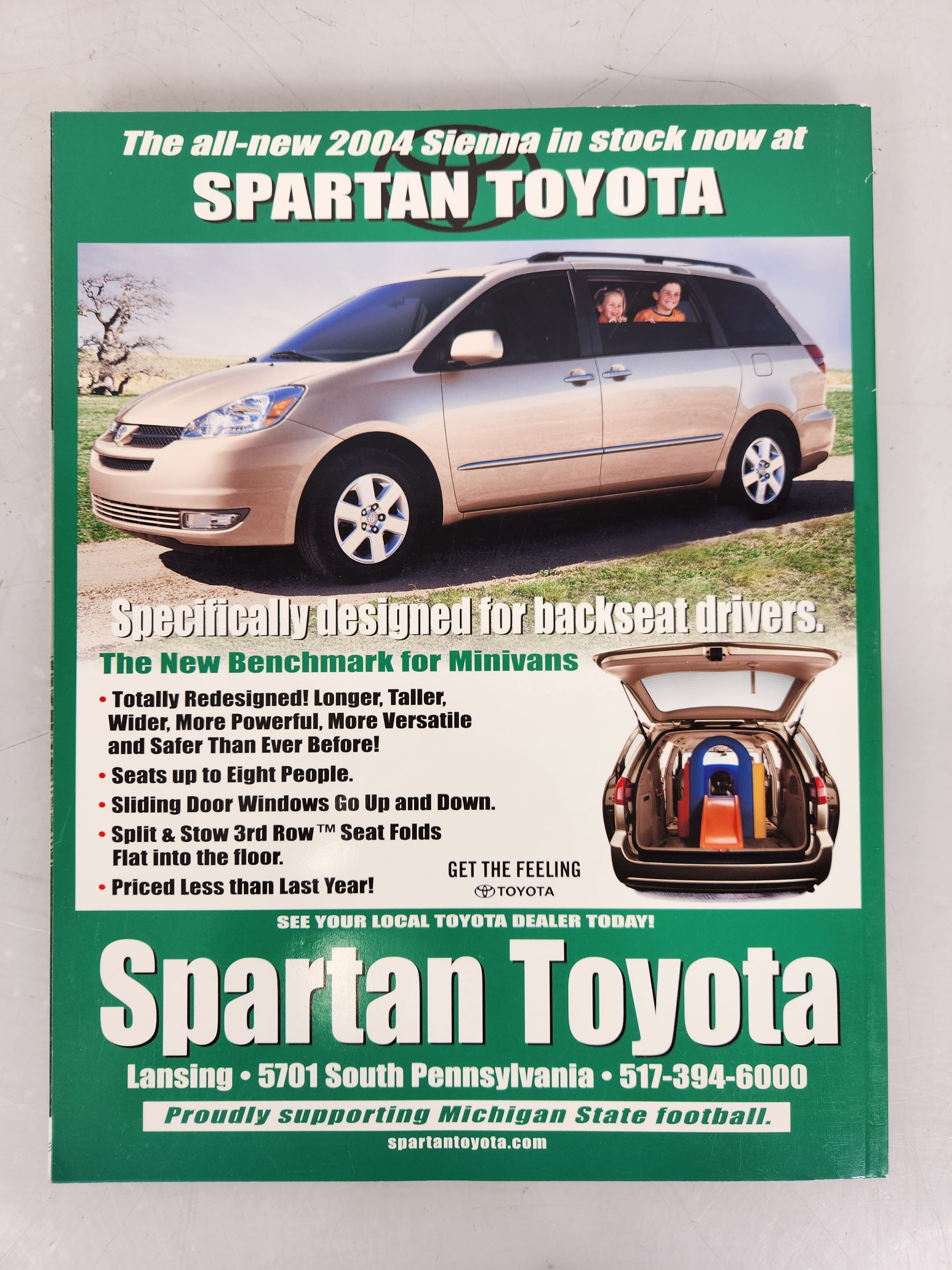 2003 Michigan State vs Louisiana Tech Spartan SportsZone Magazine Football Program