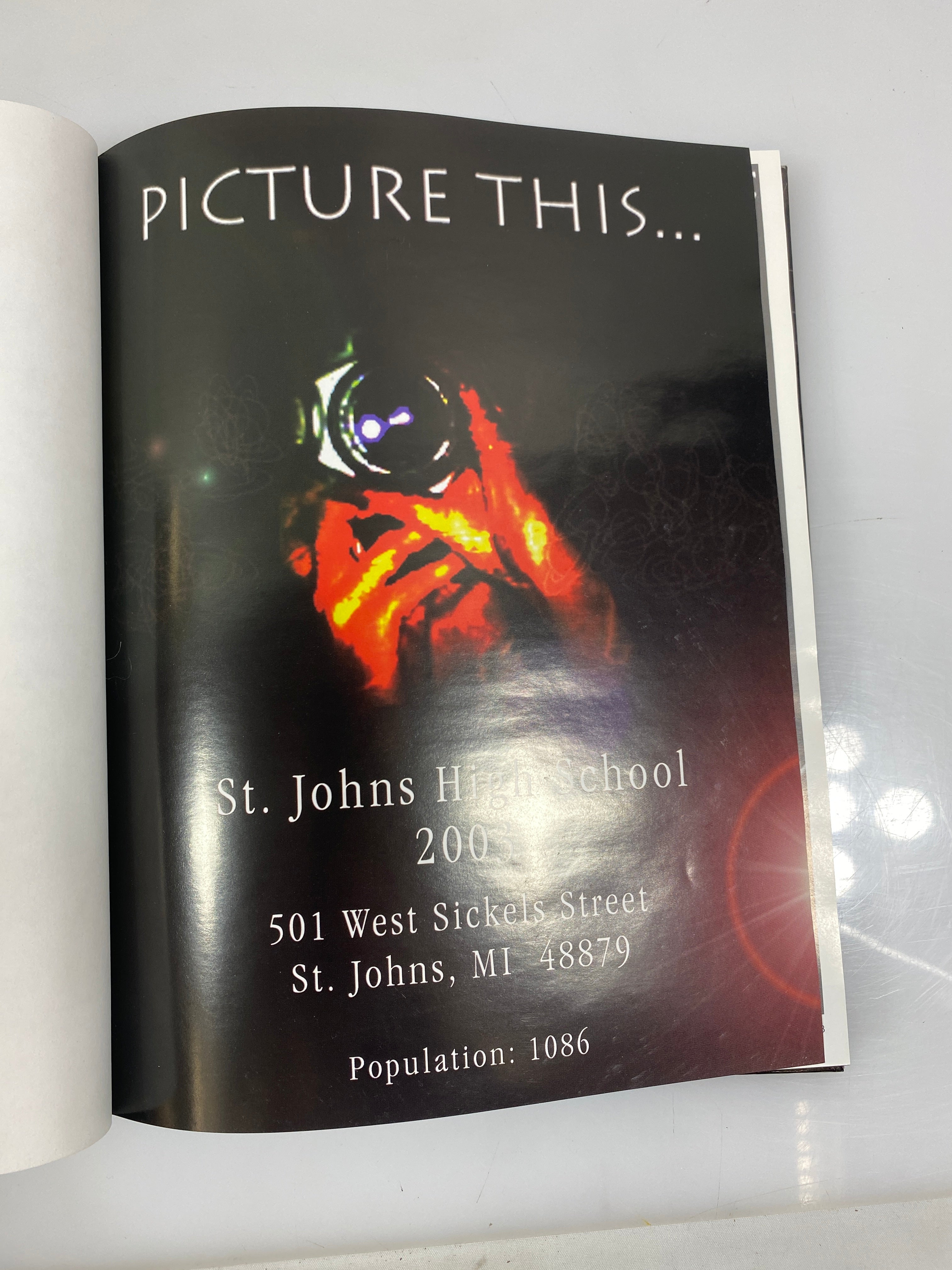2003 St. Johns High School Yearbook "Wings" St. Johns Michigan HC