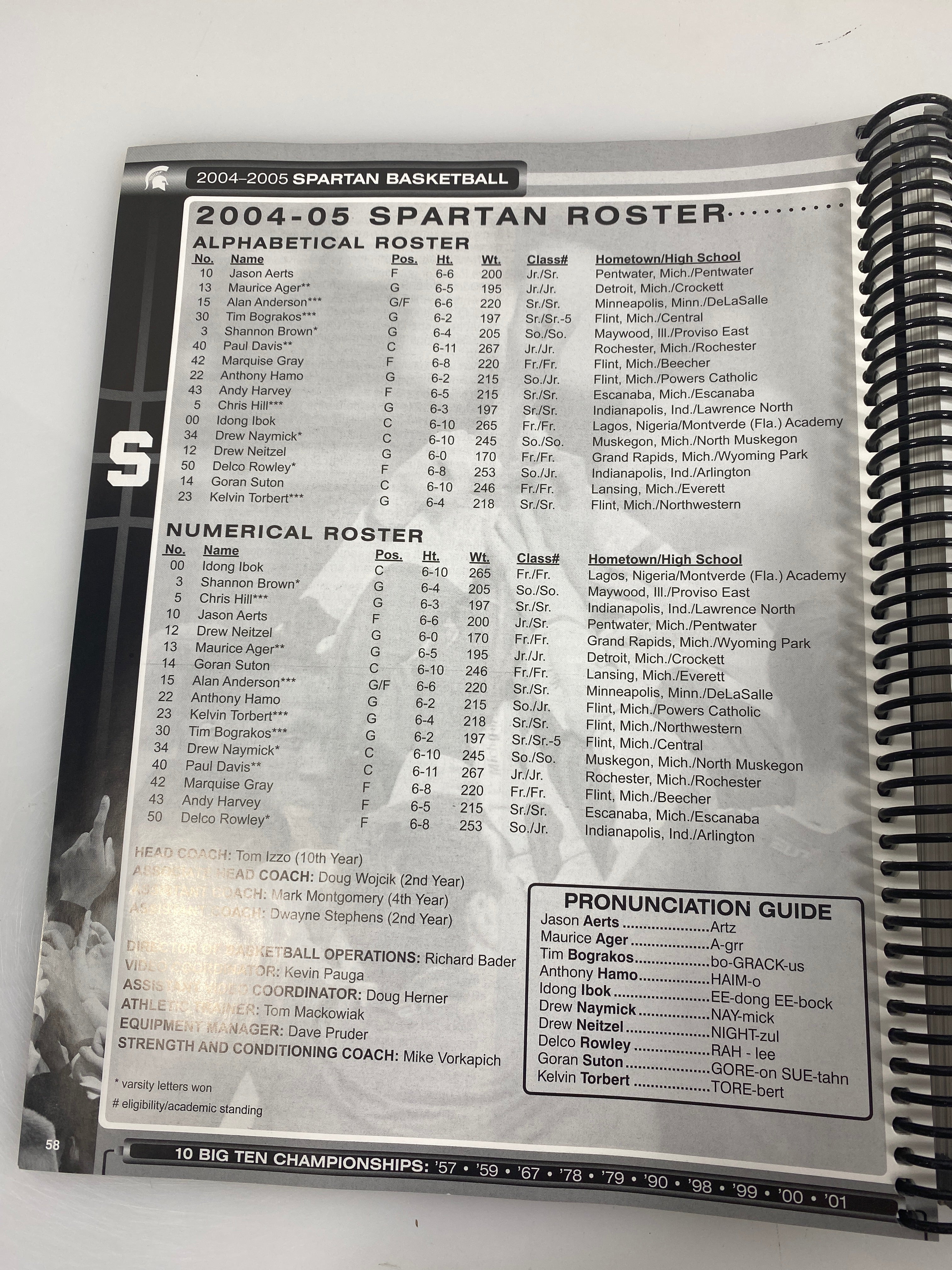 2004-2005 MSU Michigan State Basketball Media Guide