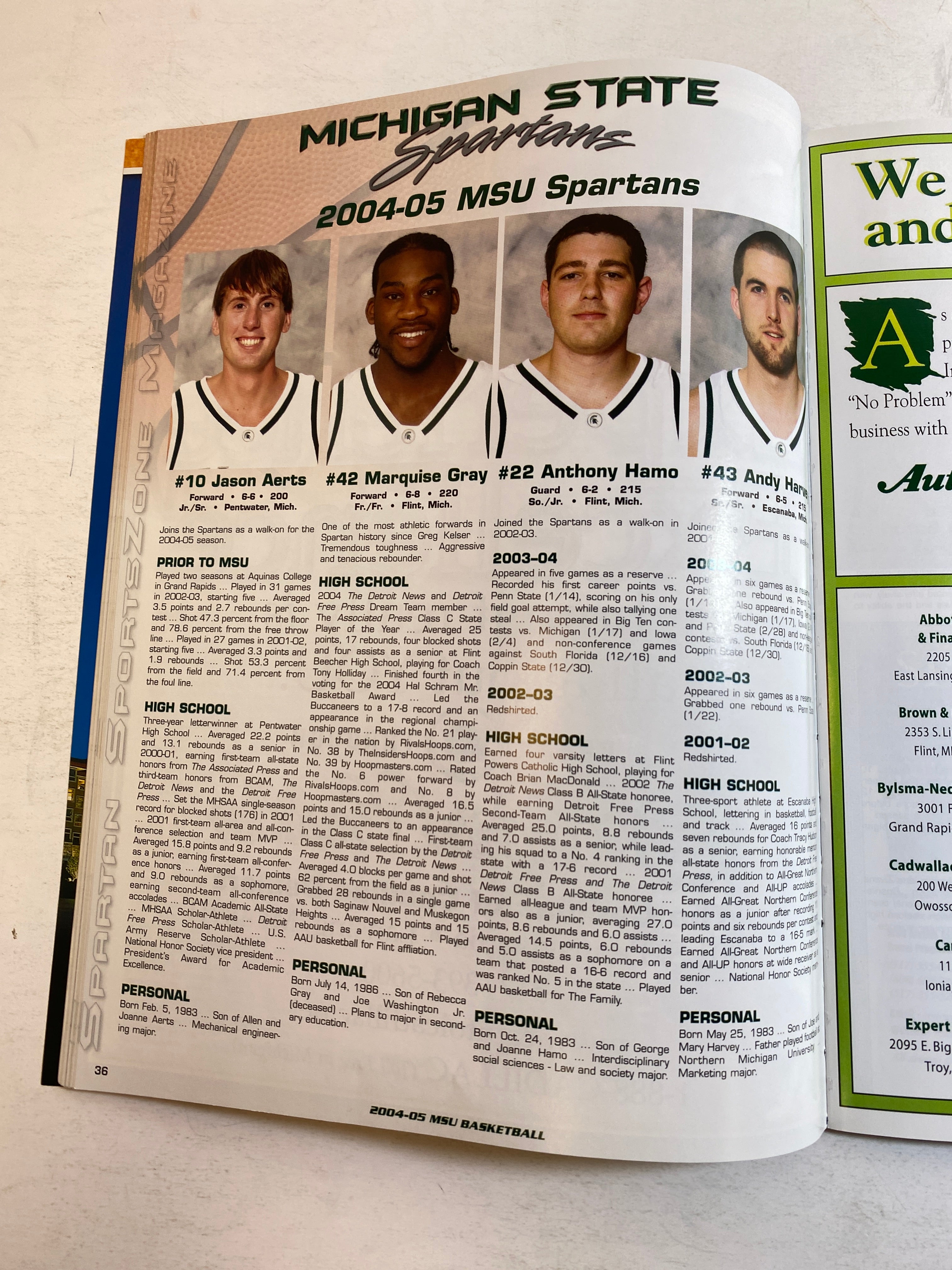 2004 Michigan State Vs Nicholls State Program Drew Neitzel