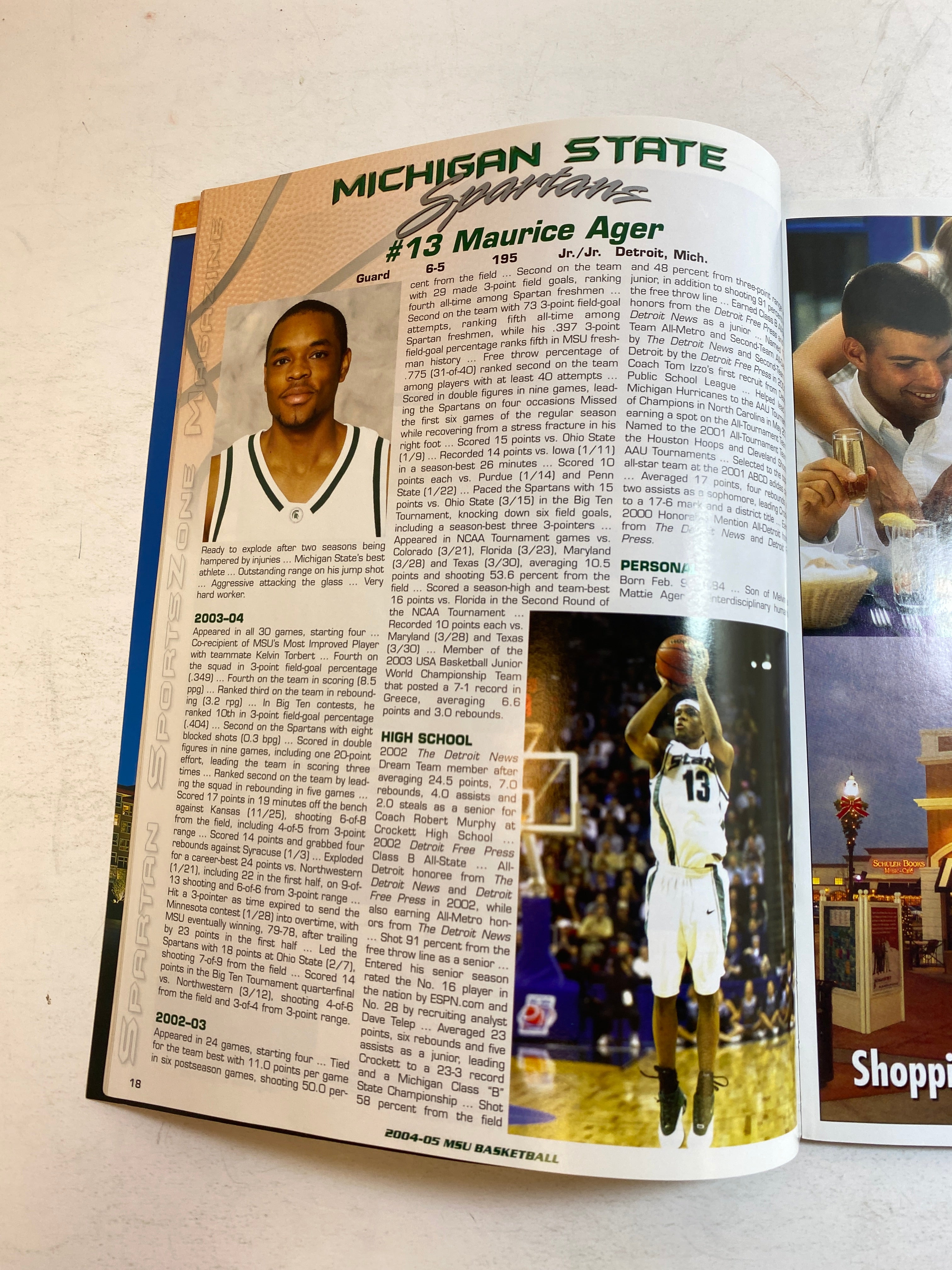 2004 Michigan State Vs Nicholls State Program Drew Neitzel