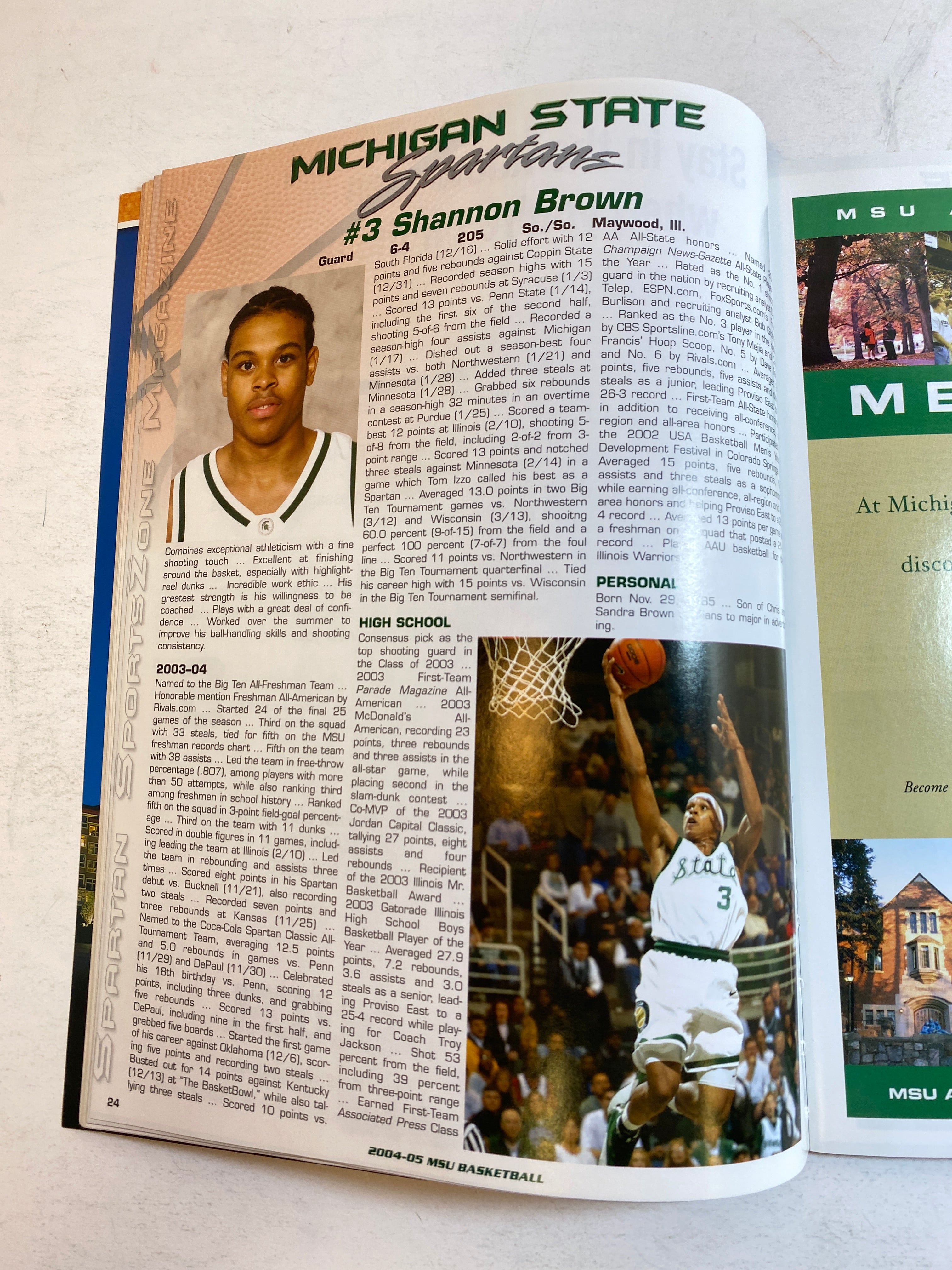 2004 Michigan State Vs Nicholls State Program Drew Neitzel