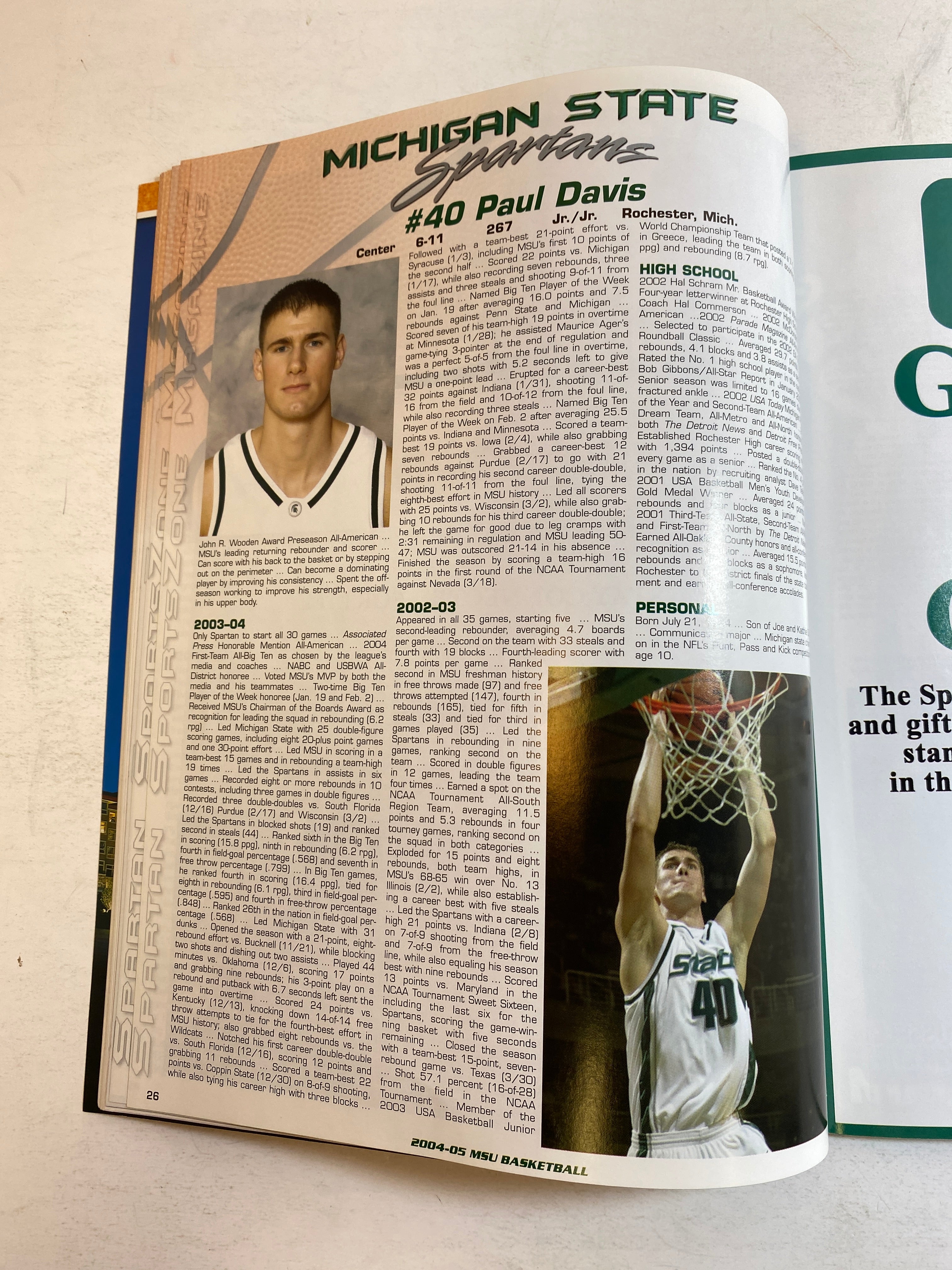 2004 Michigan State Vs Nicholls State Program Drew Neitzel