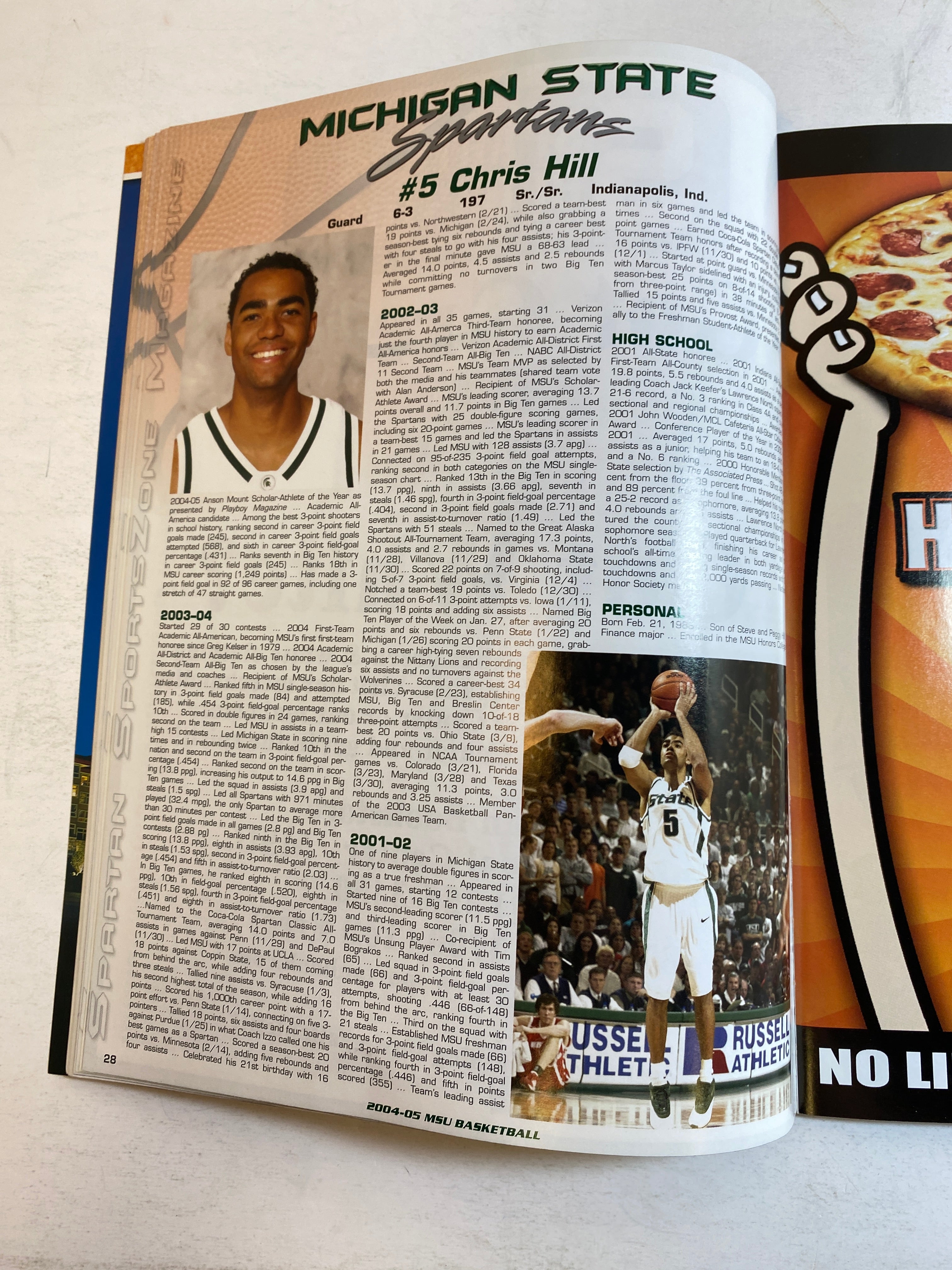 2004 Michigan State Vs Nicholls State Program Drew Neitzel