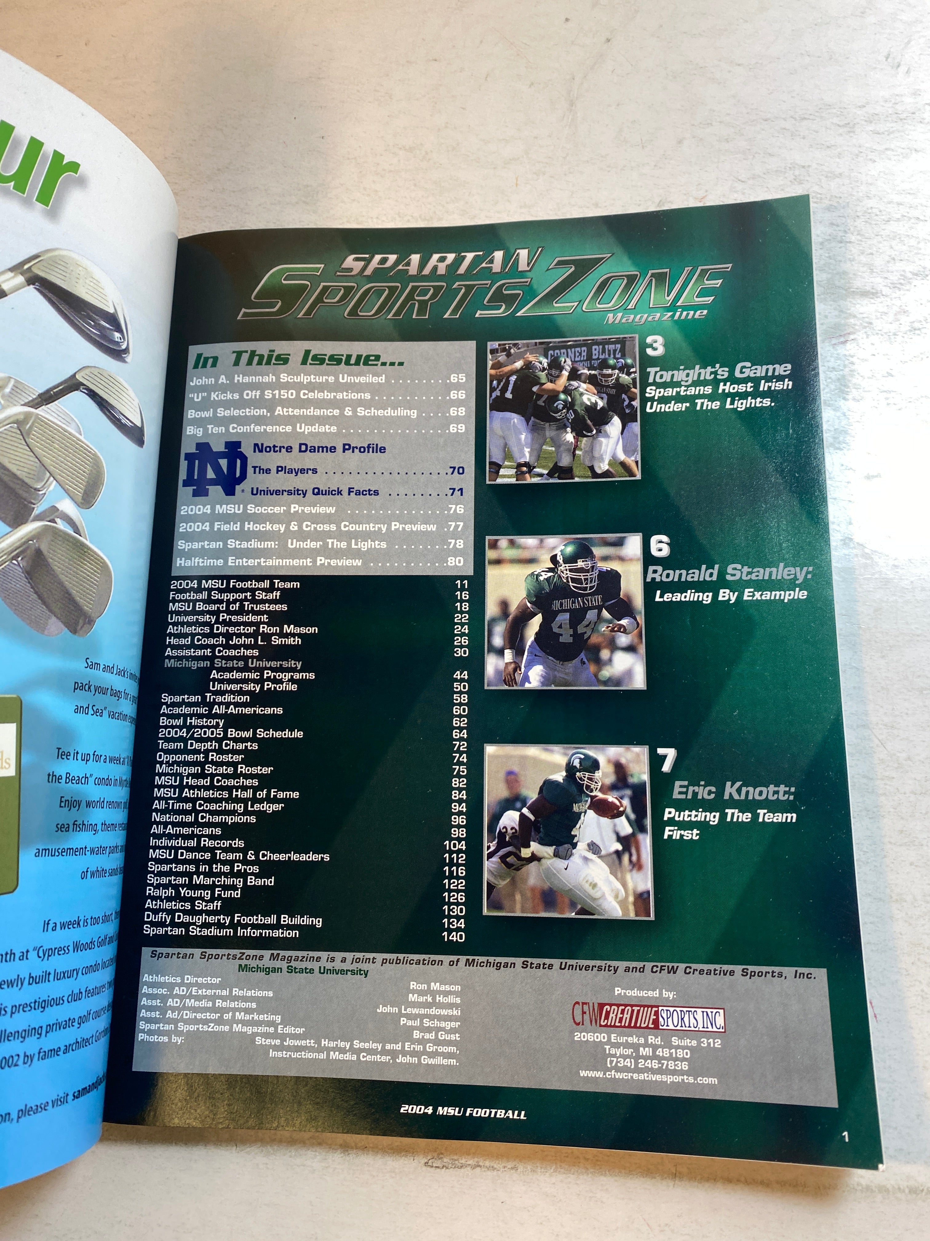 2004 Michigan State vs Notre Dame Football Program