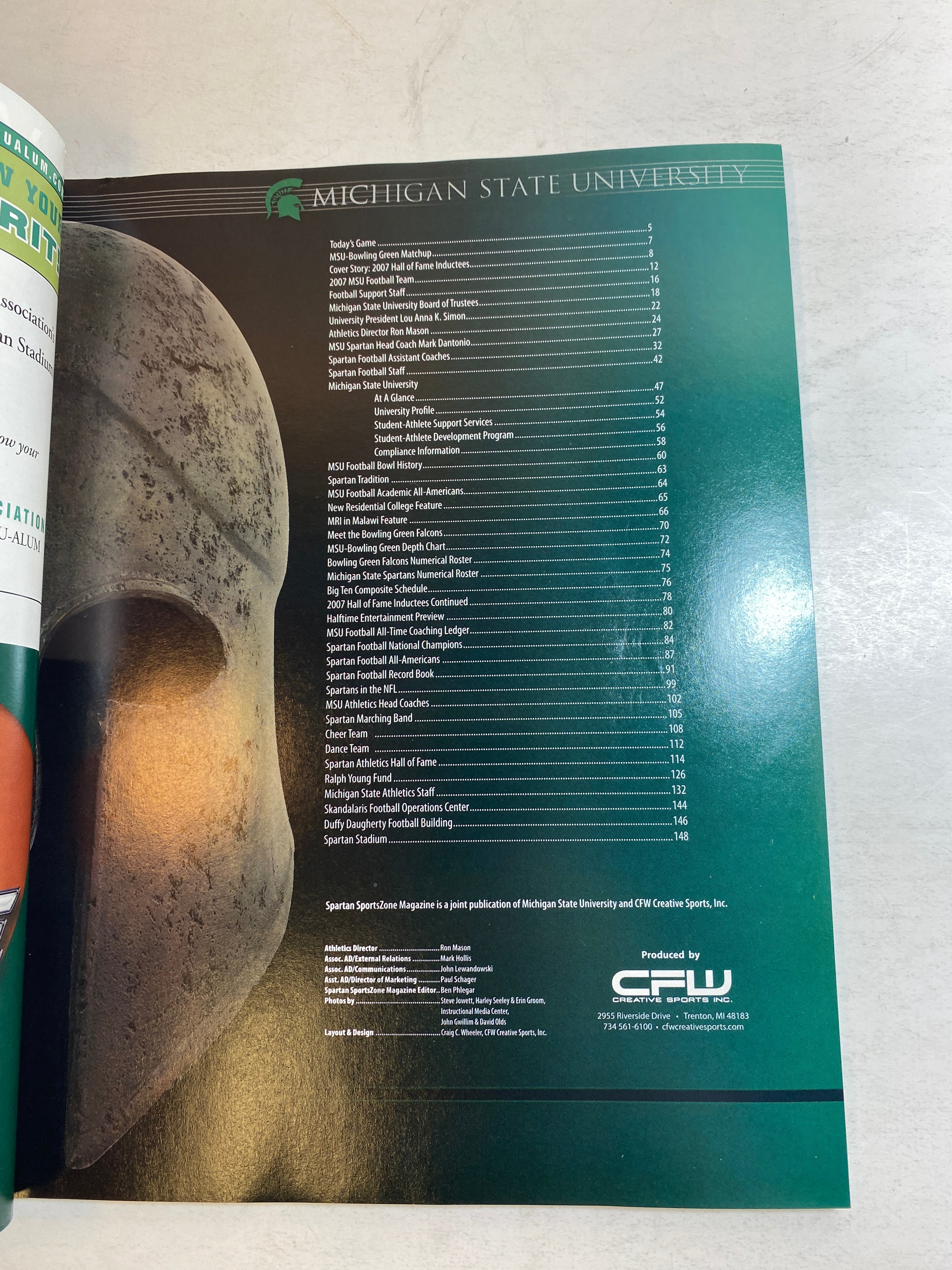 2007 Michigan State Vs Bowling Green Football Program George Perles