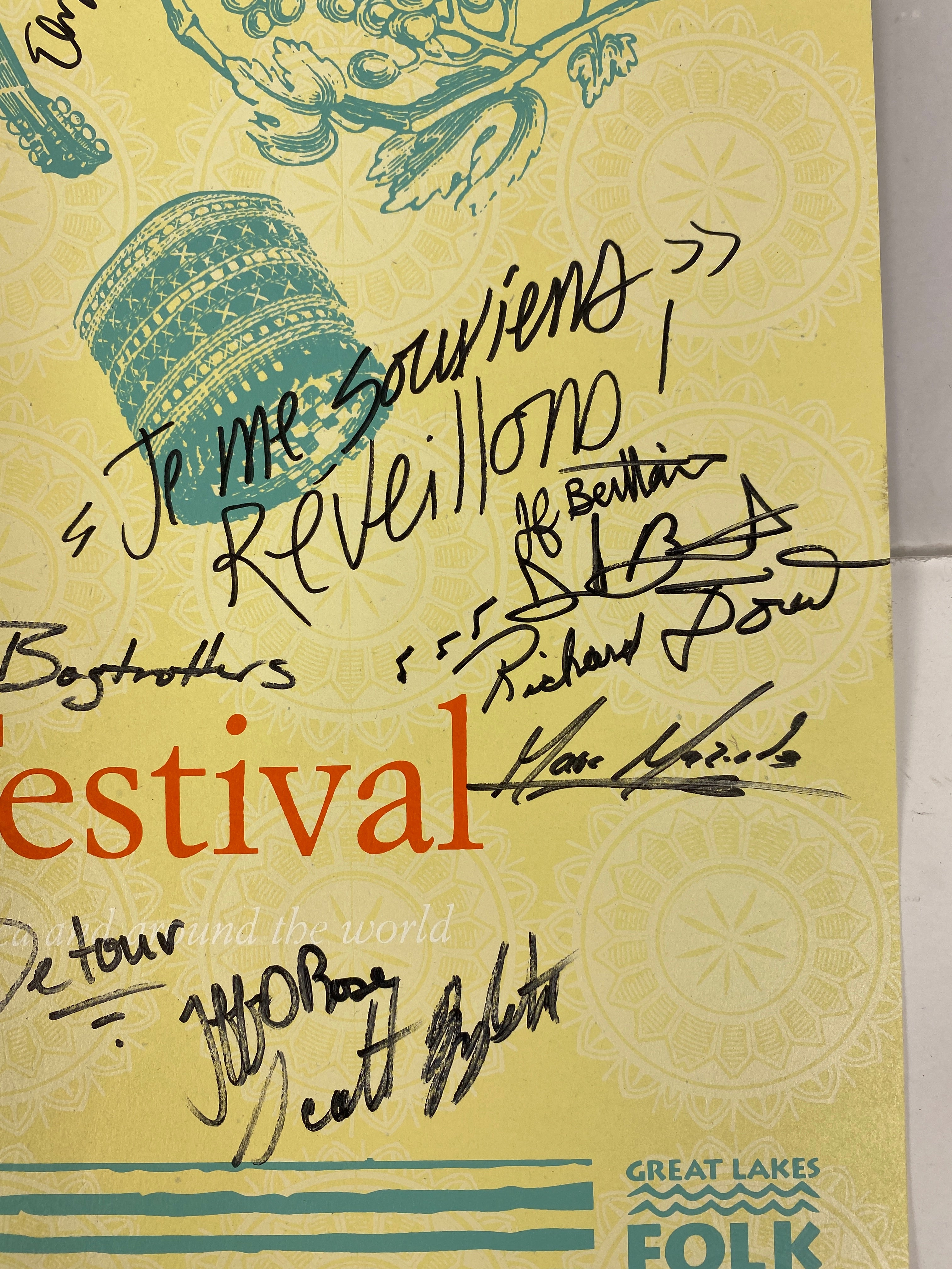 2008 MSU Museum Folk Festival Poster Go Green Ephemera *Signed*