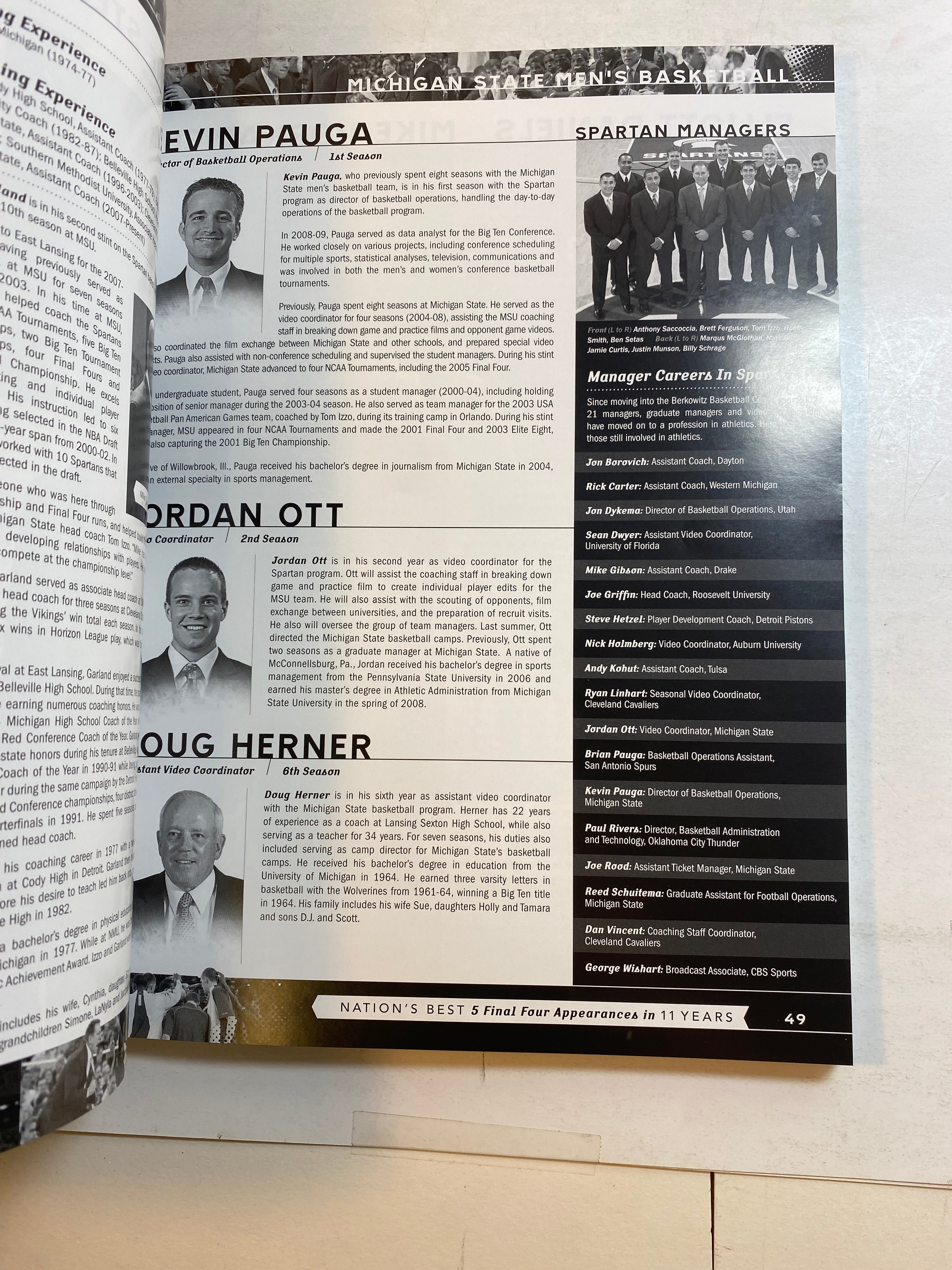 2009-2010 MSU Michigan State Basketball Media Guide