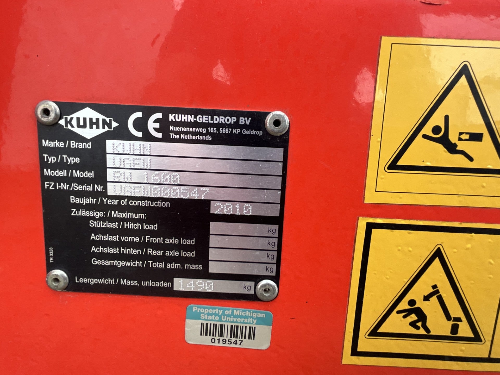 2013 Kuhn RW 1600 Bale Wrapper