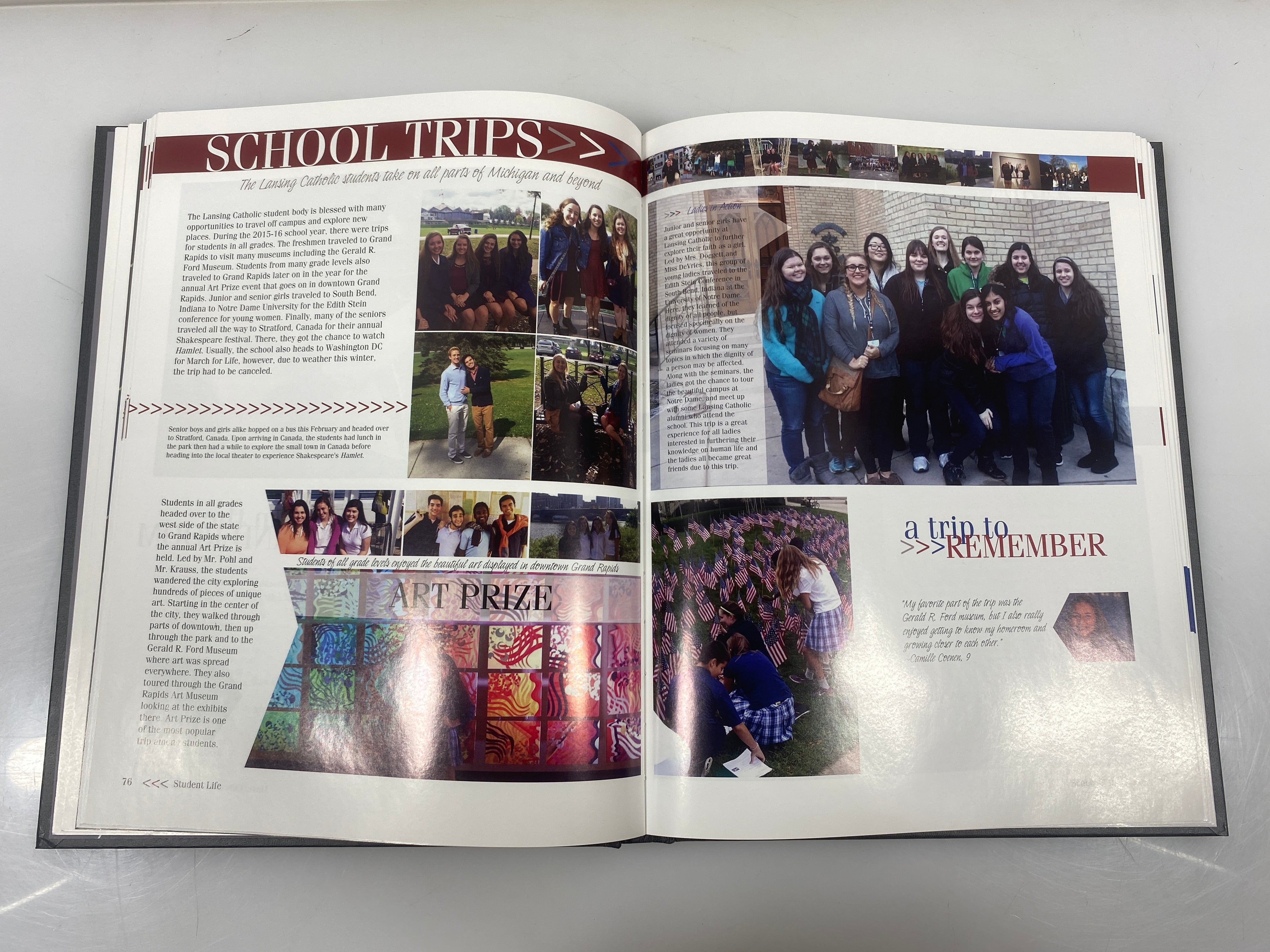 2016 Lansing Catholic High School "Reflections" Yearbook HC