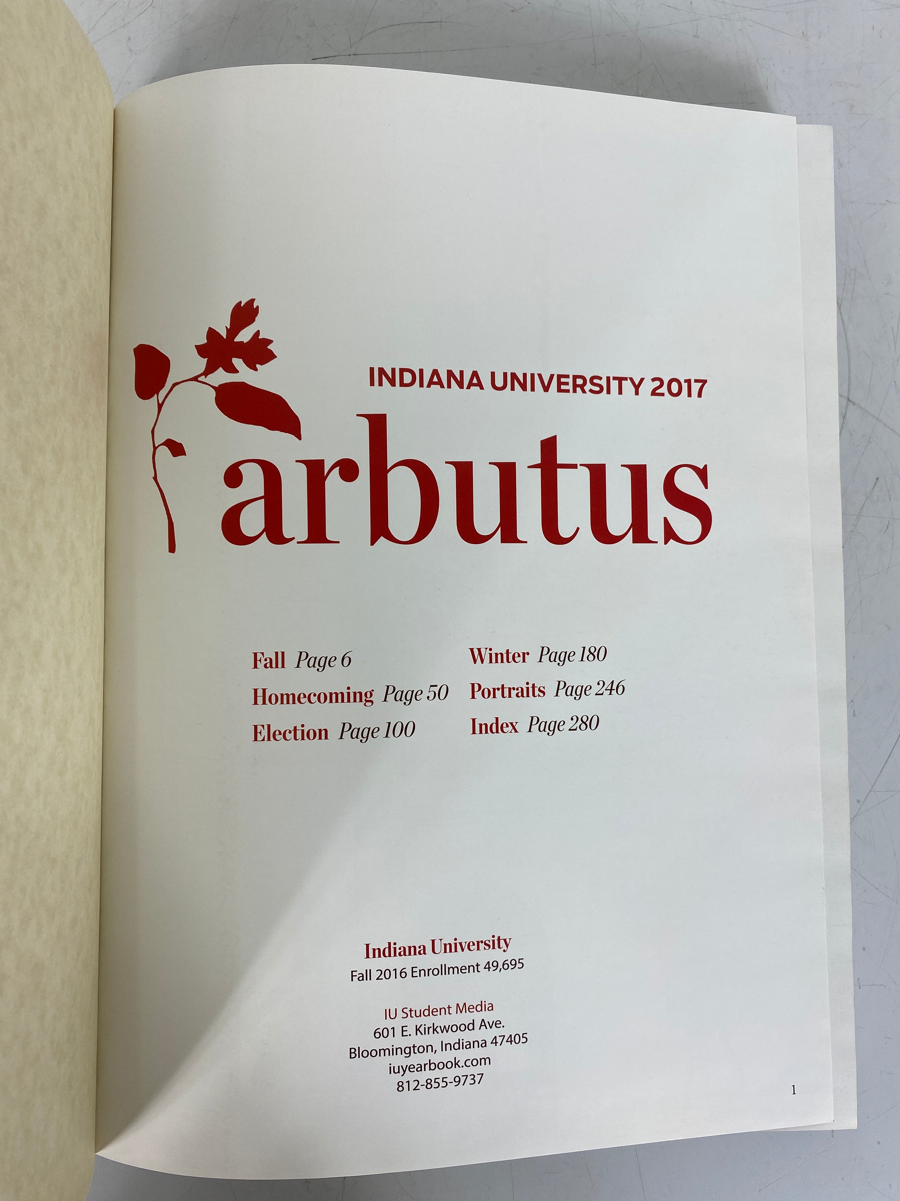 2017 Indiana University Yearbook "Arbutus" Bloomington IN HC