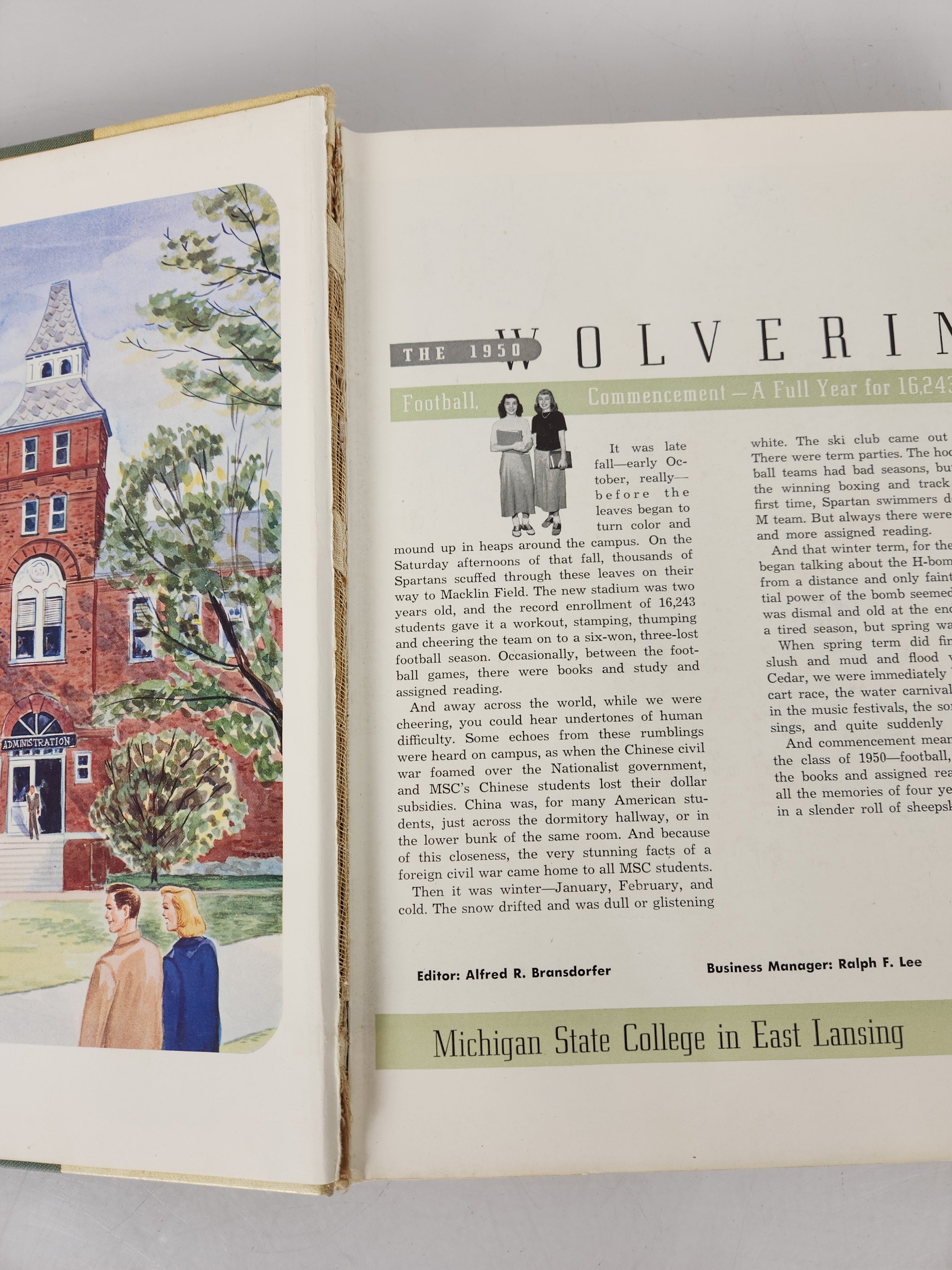 1950 Michigan State College Yearbook Wolverine