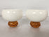 Chinese Set of 2 White Teacups