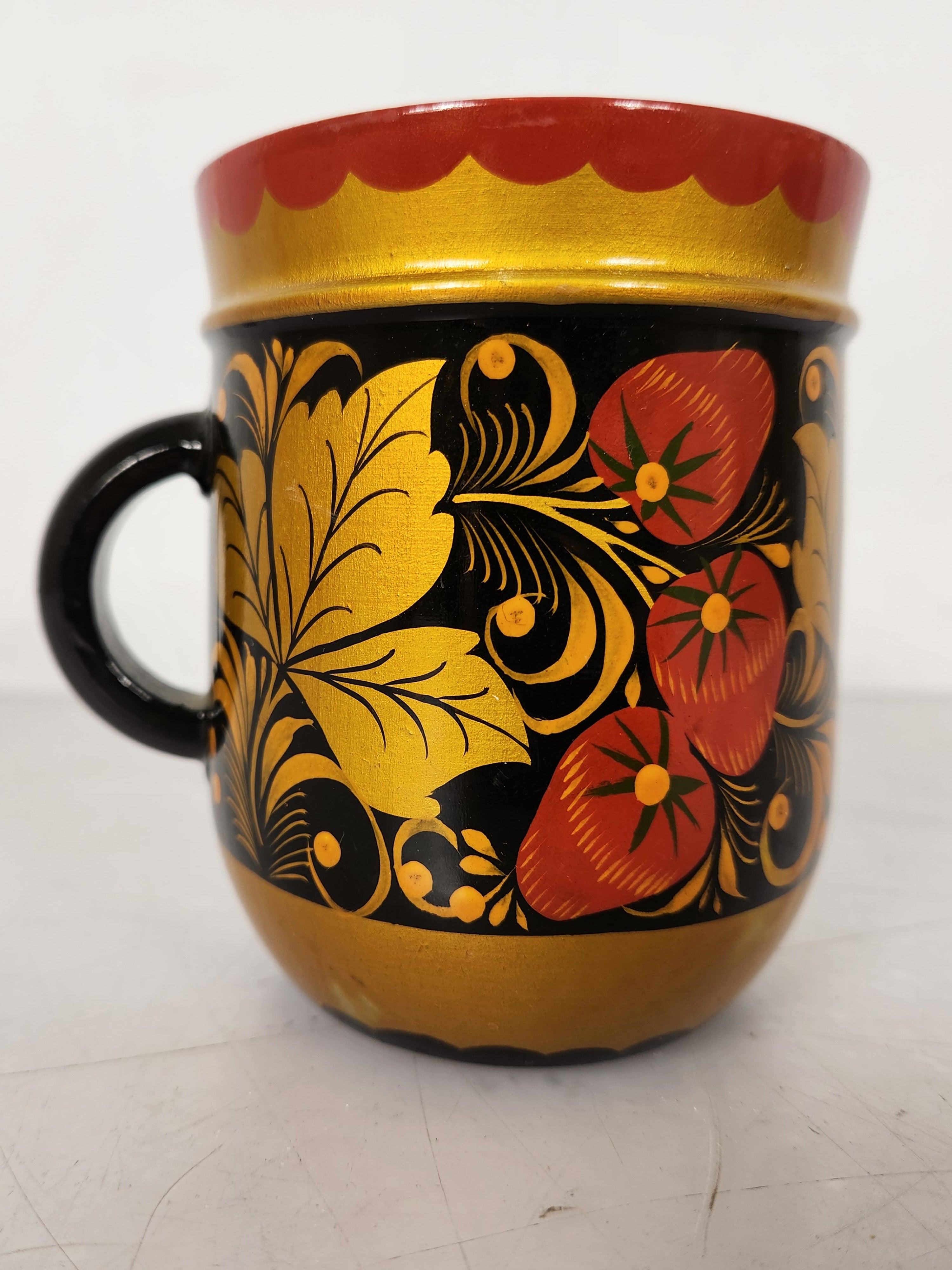 Painted Wooden Cup