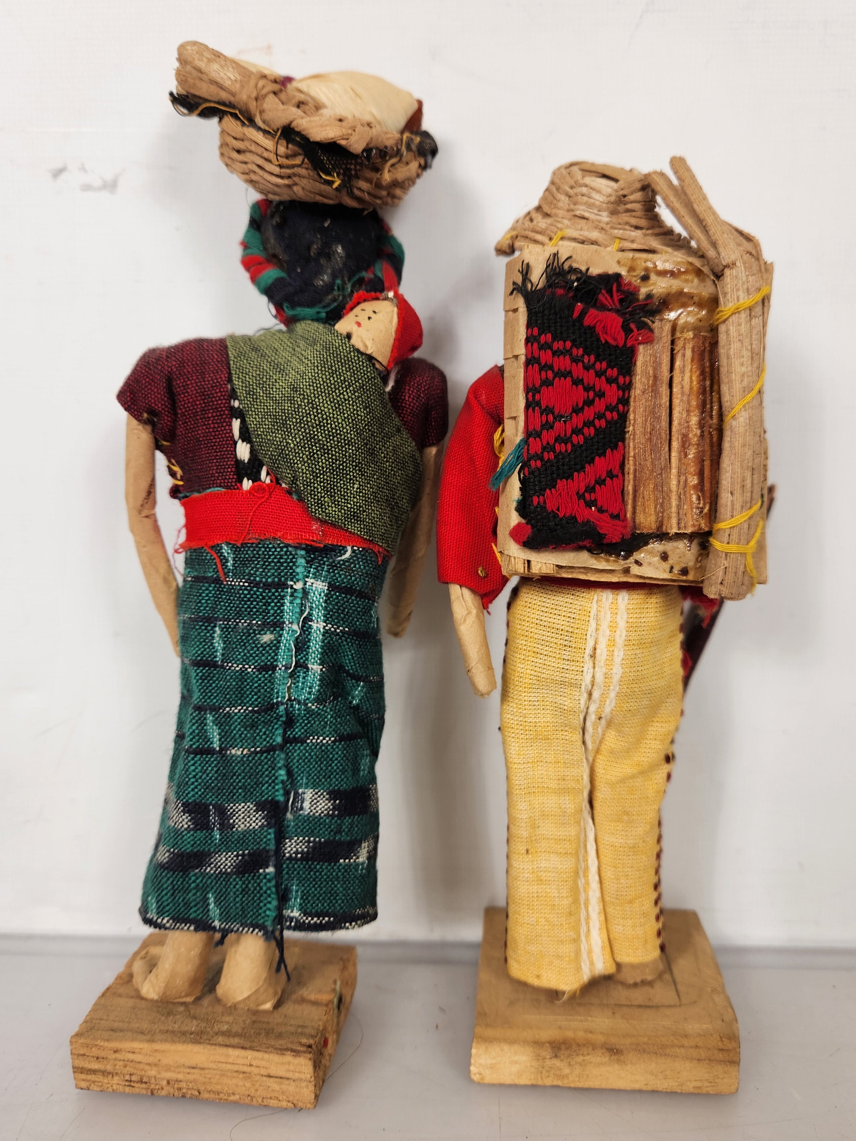 Set of 2 South American Folk Art Dolls